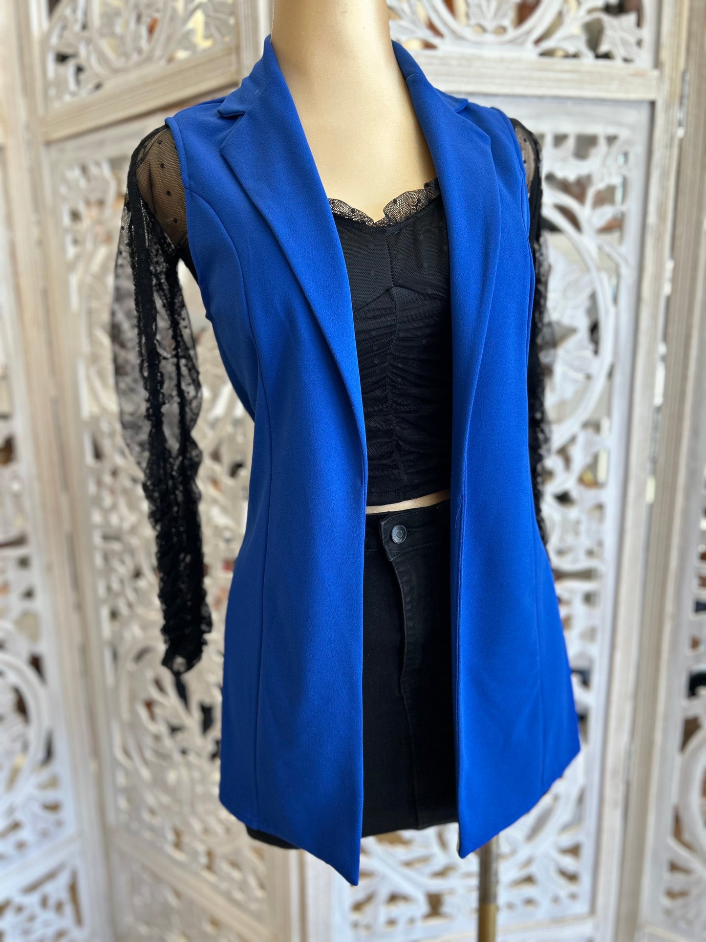 Royal Blue Vest- Stretchy