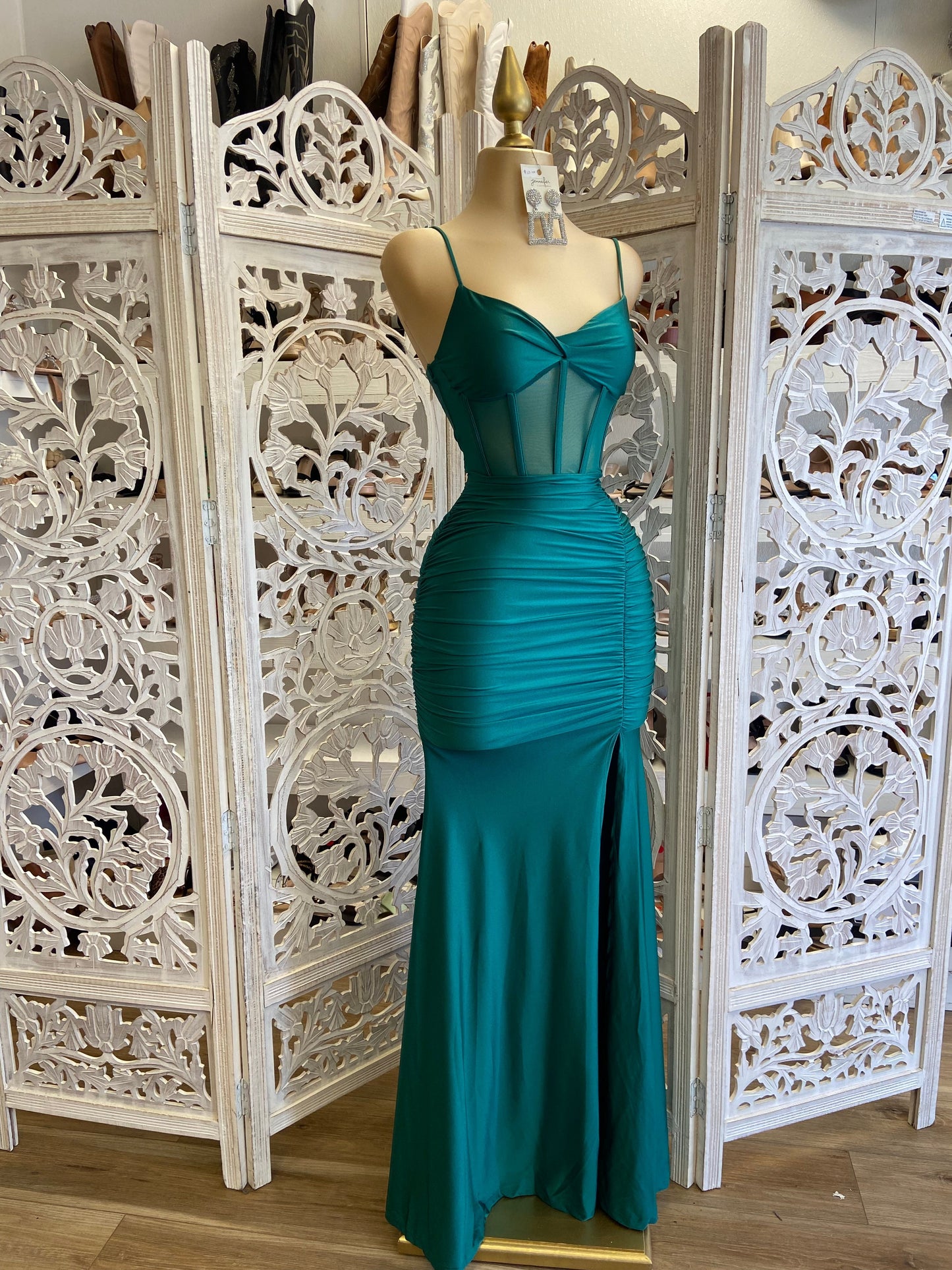 Green Mermaid Formal Dress