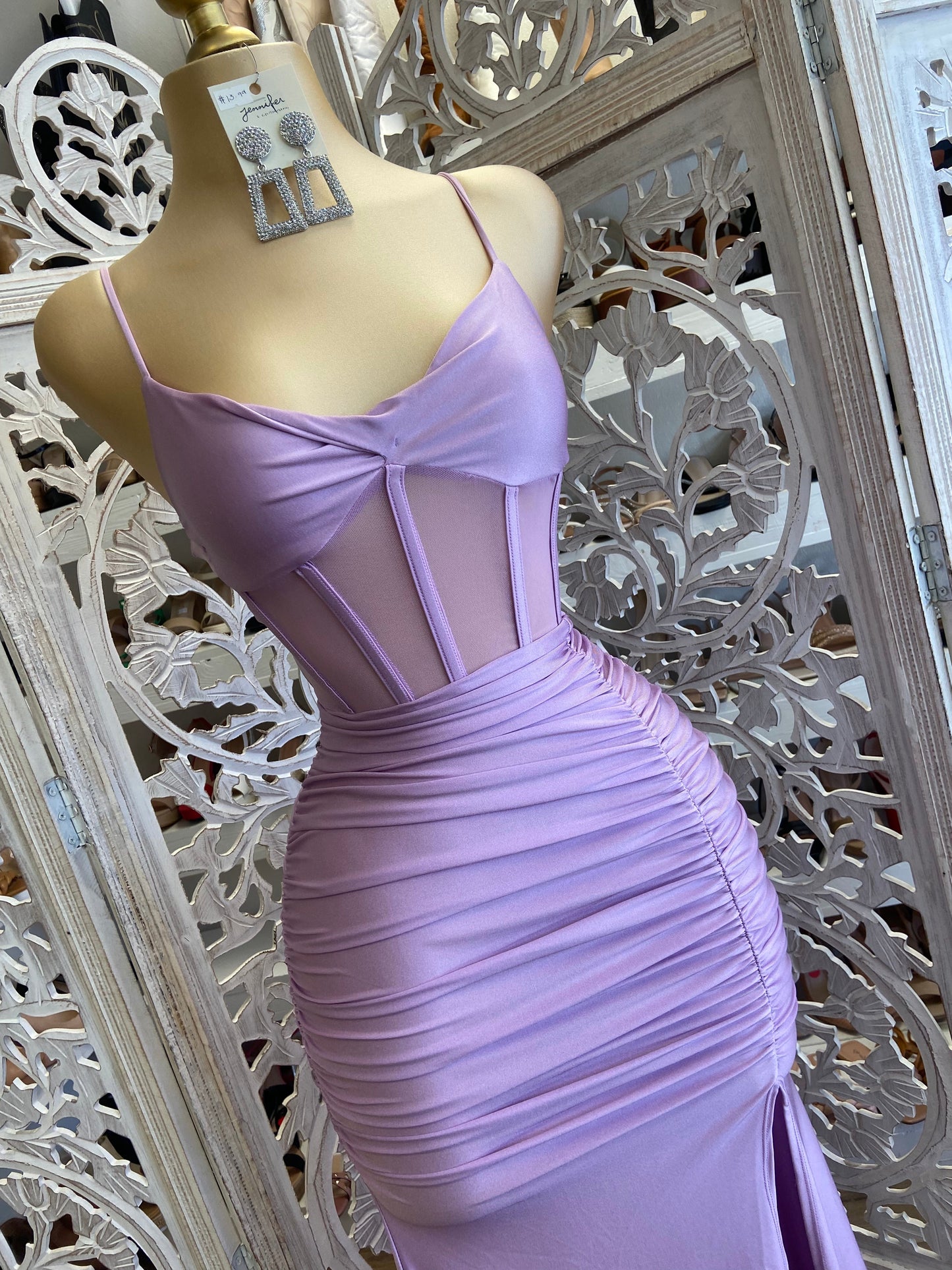 Lavender Mermaid Formal Dress