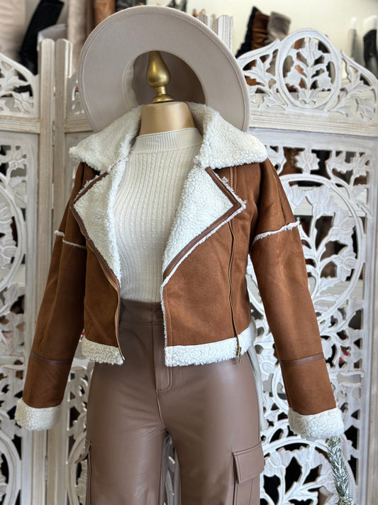 Sherpa Suede Brown Jacket