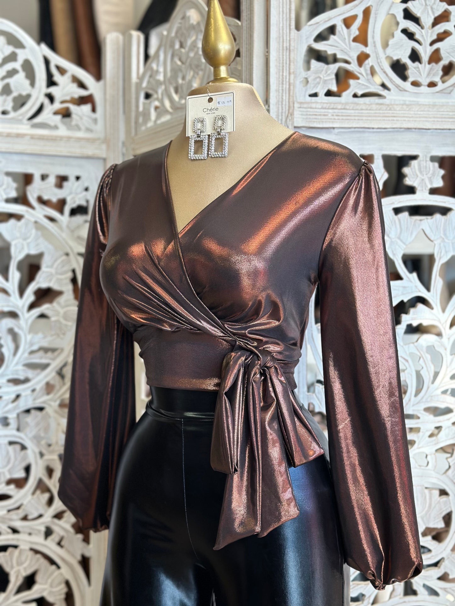 Bronze Wrapped Blouse