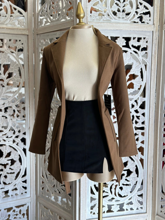 Brown Blazer Coat is