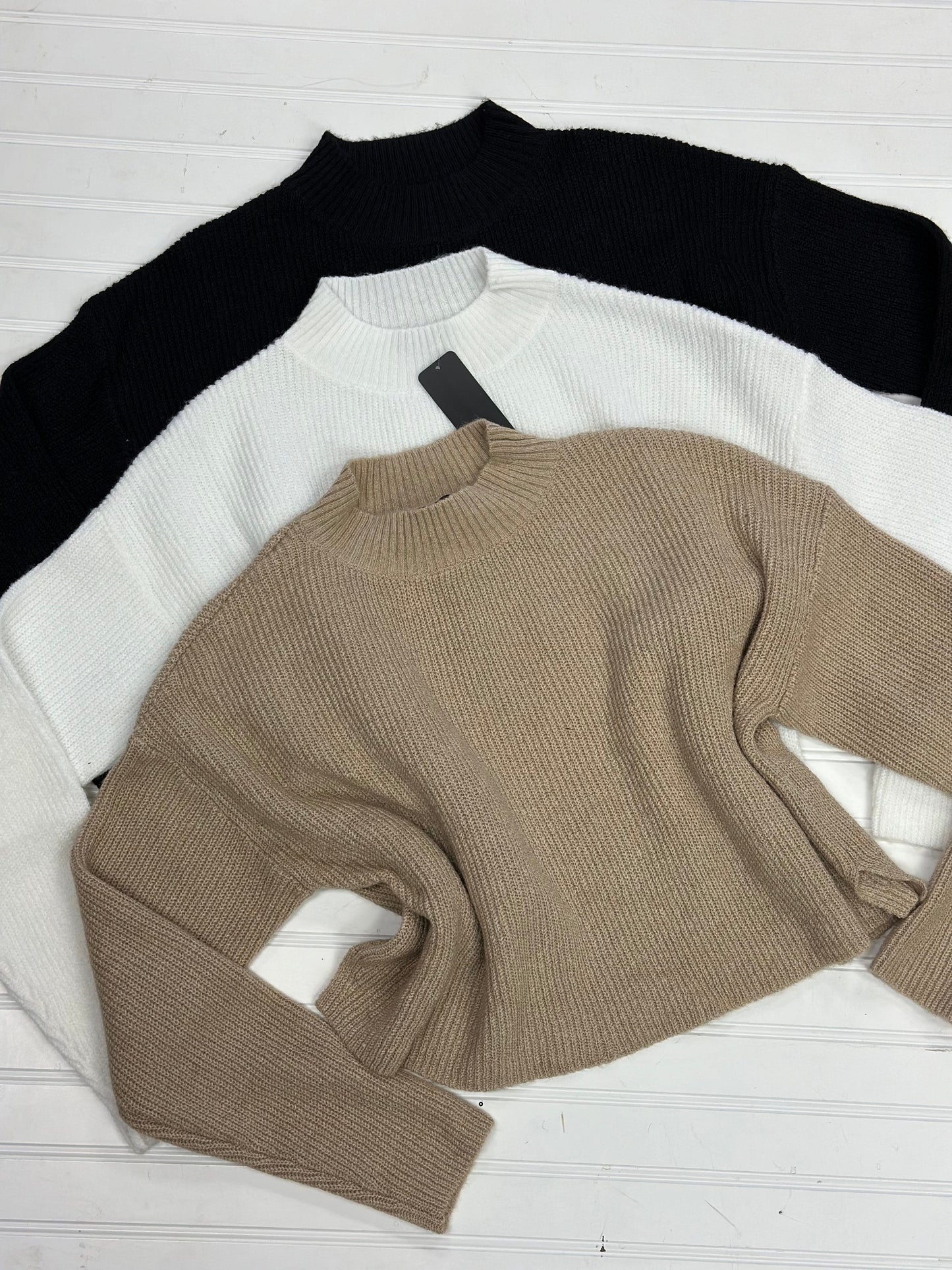 Mock Neck Knit Sweater