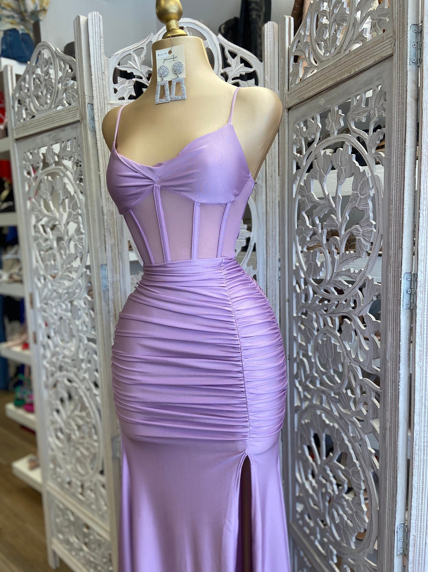 Lavender Mermaid Formal Dress