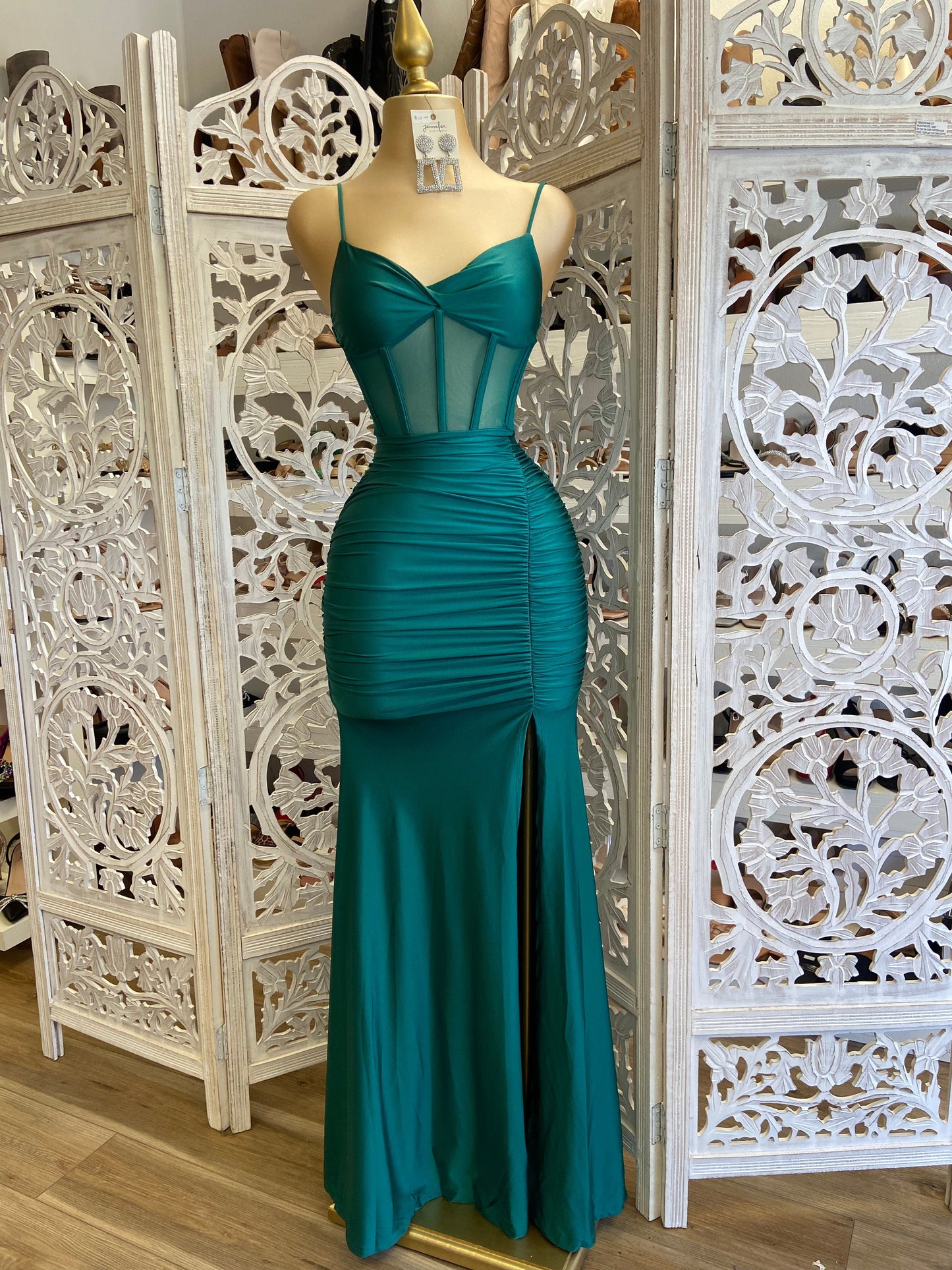 Green Mermaid Formal Dress