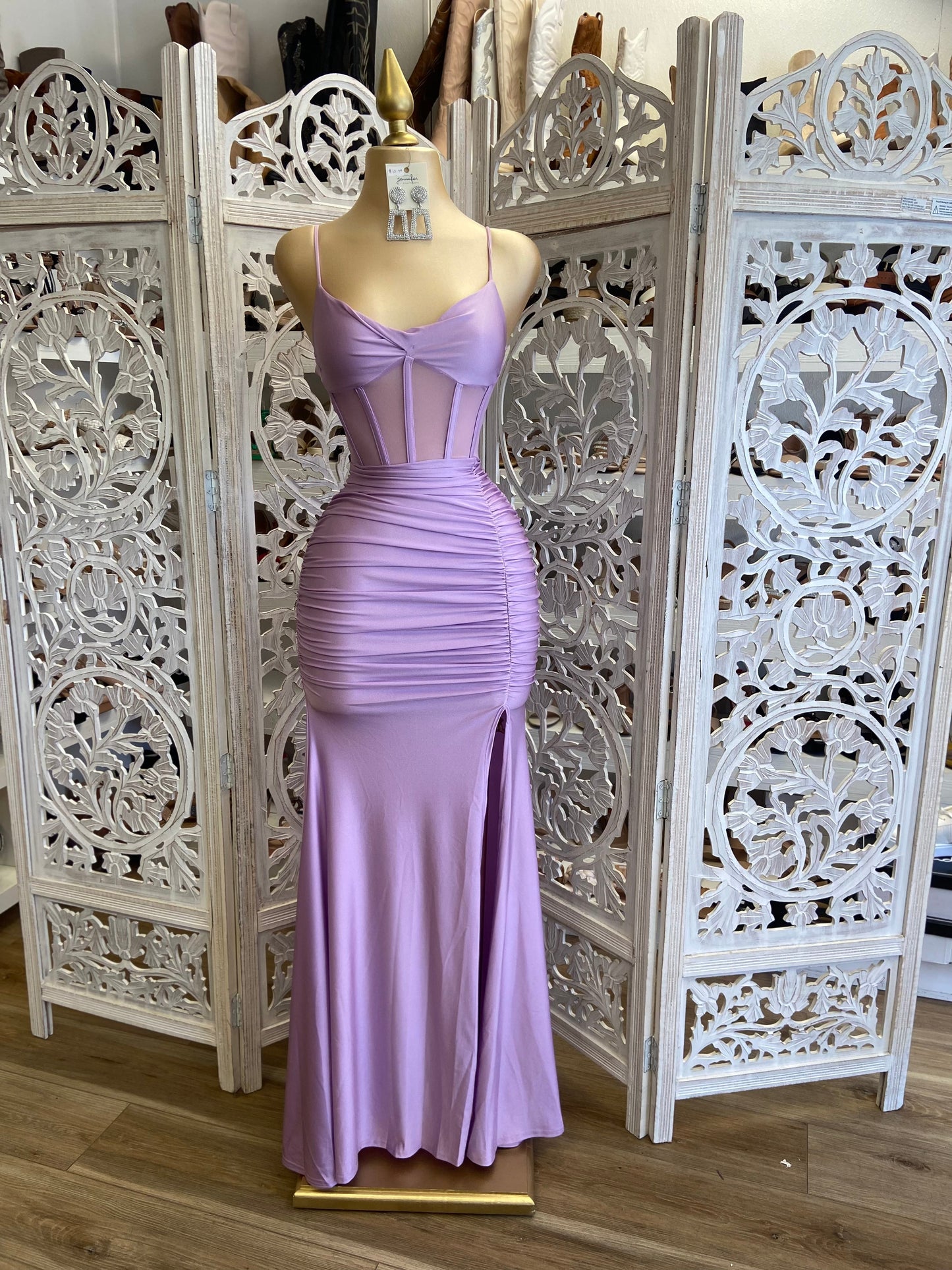 Lavender Mermaid Formal Dress