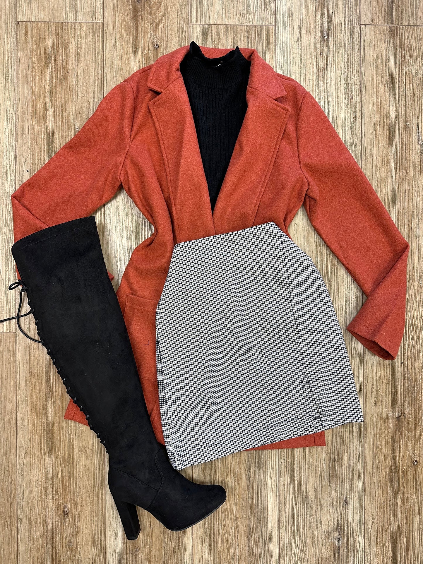 Rust Midi Coat