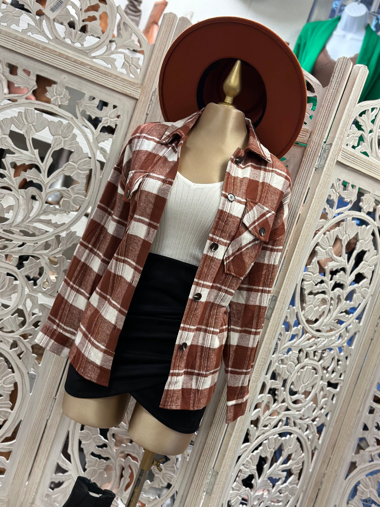 Rust Plaid Jacket