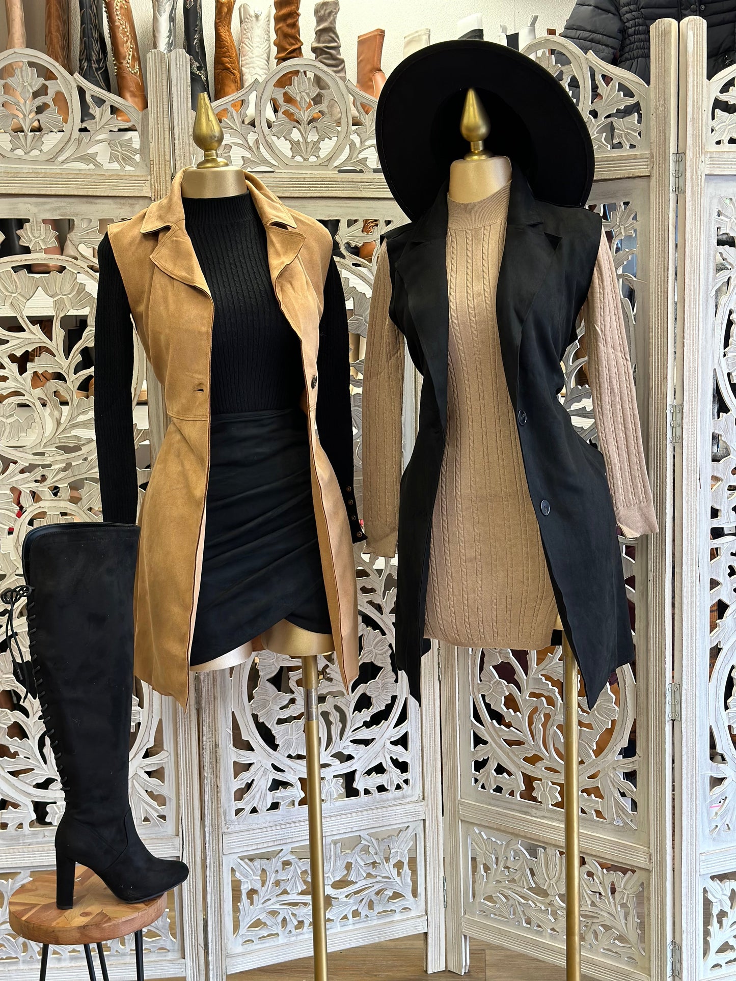 Suede Blazer Vest