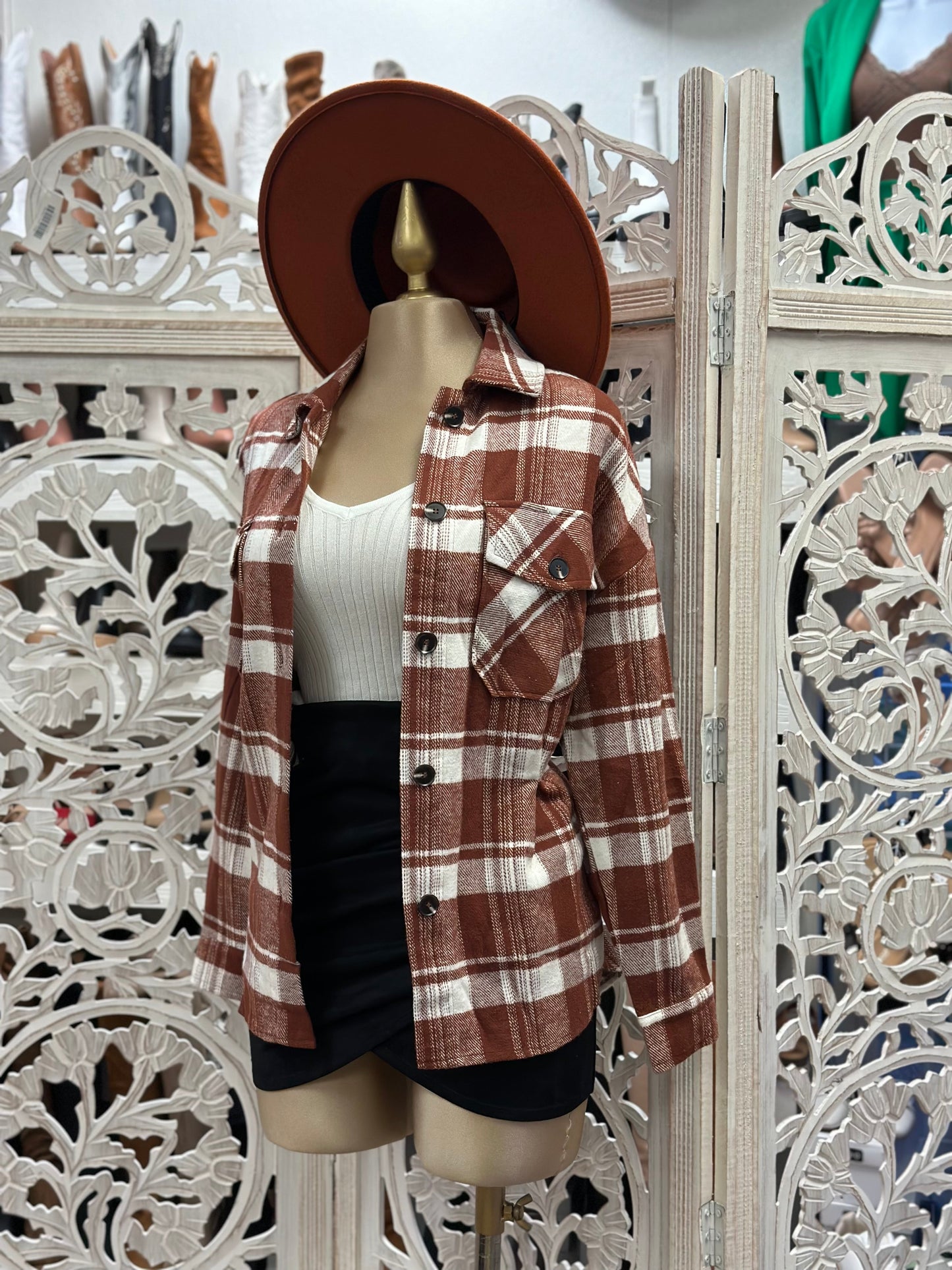 Rust Plaid Jacket