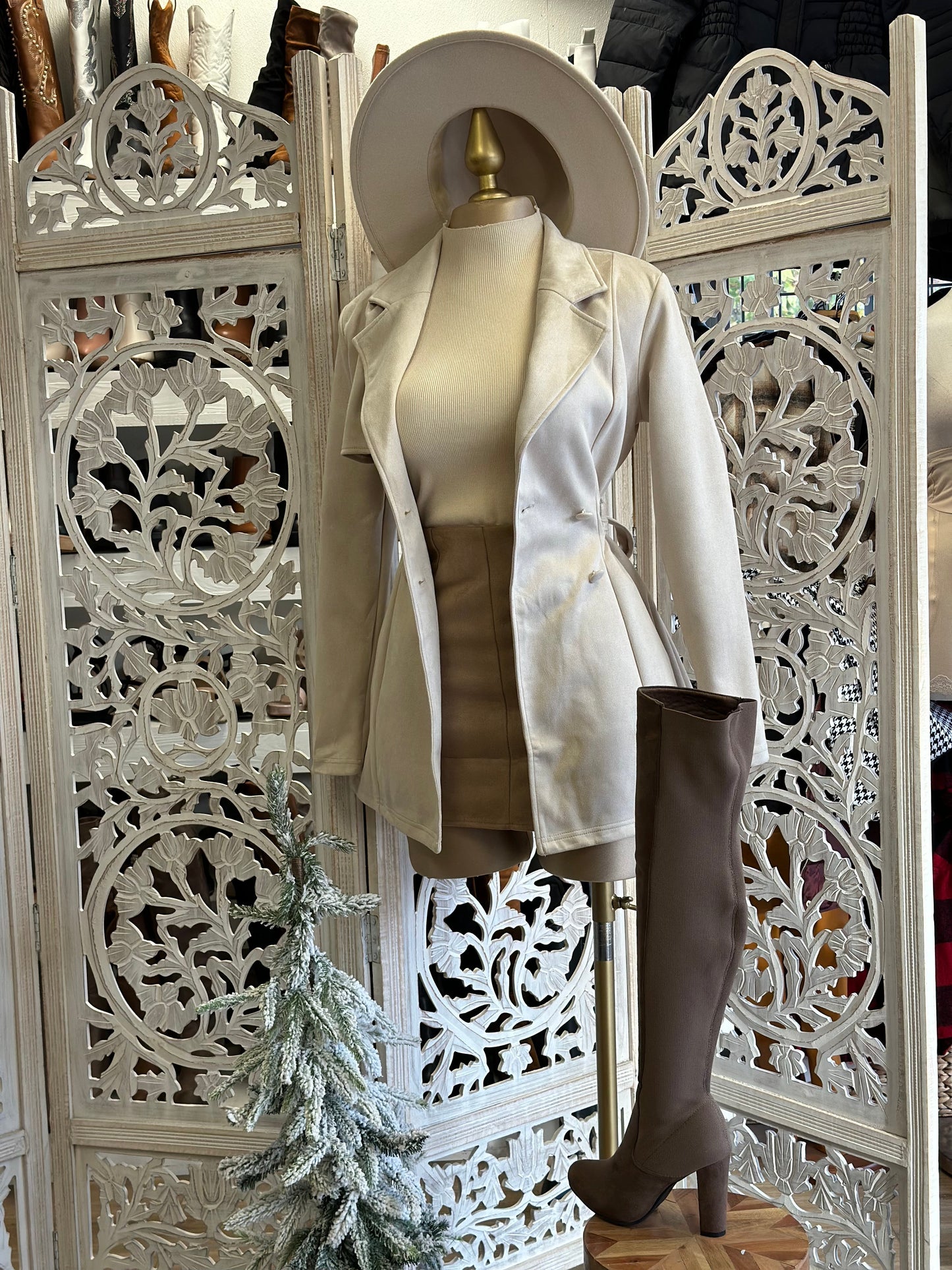 Ivory Coat with Buttons