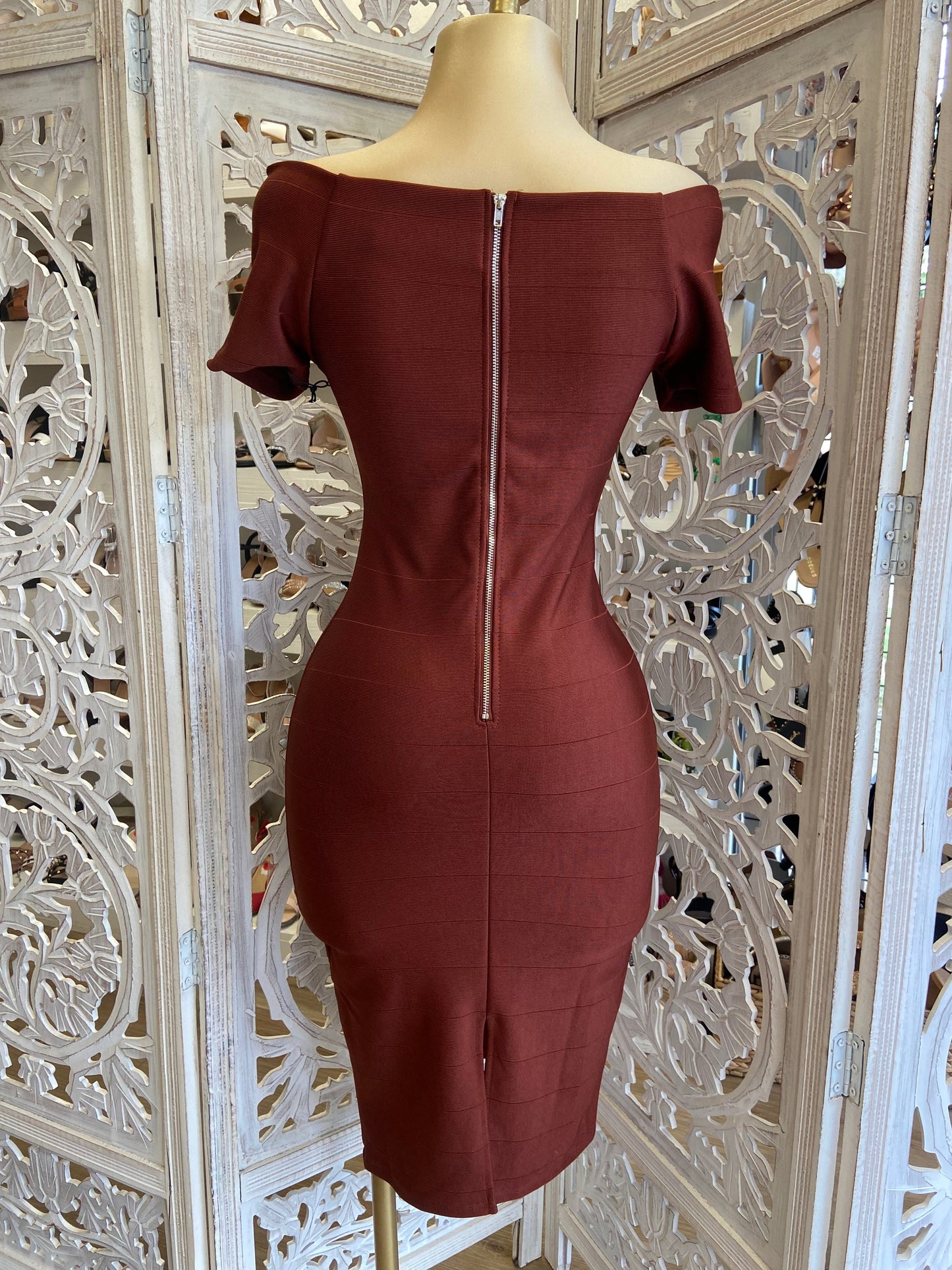 Brown Bandage Dress