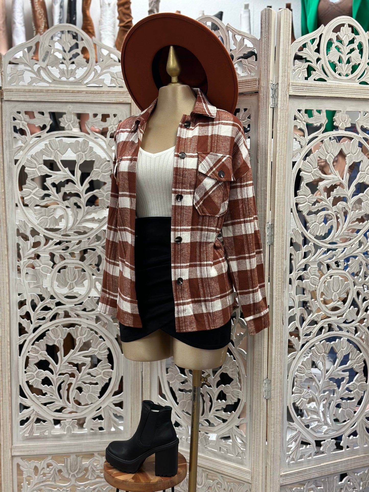 Rust Plaid Jacket