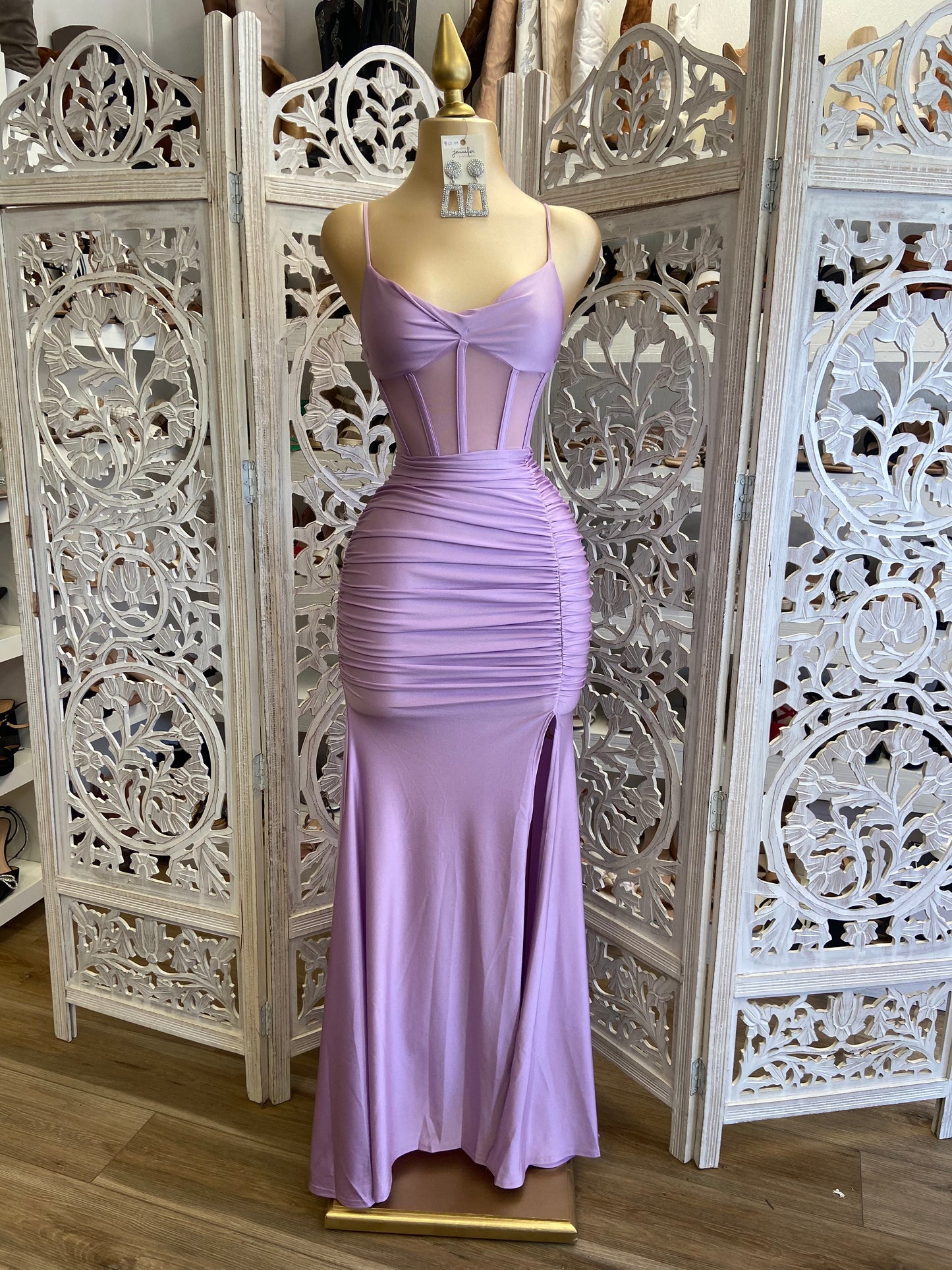 Lavender Mermaid Formal Dress