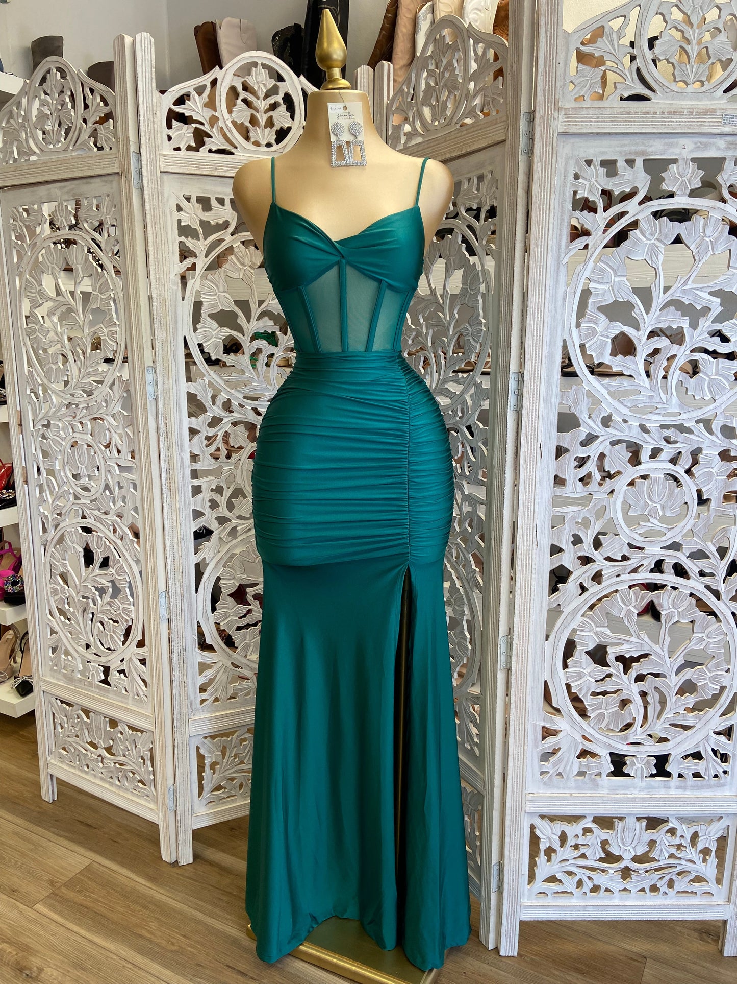 Green Mermaid Formal Dress