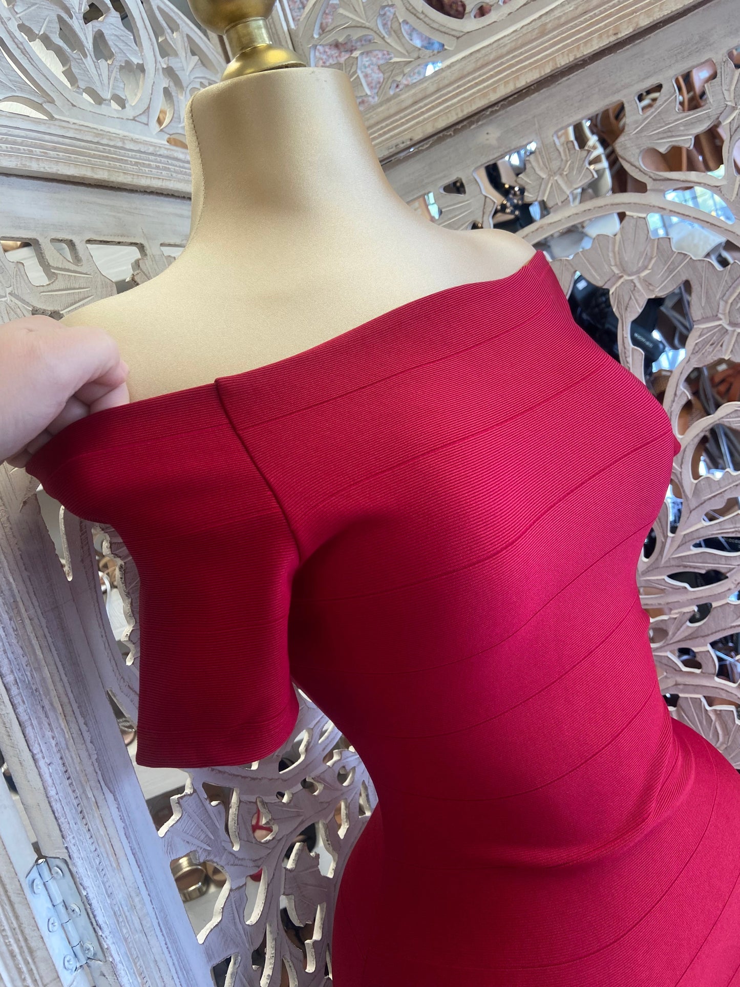 Wine Bandage Dress