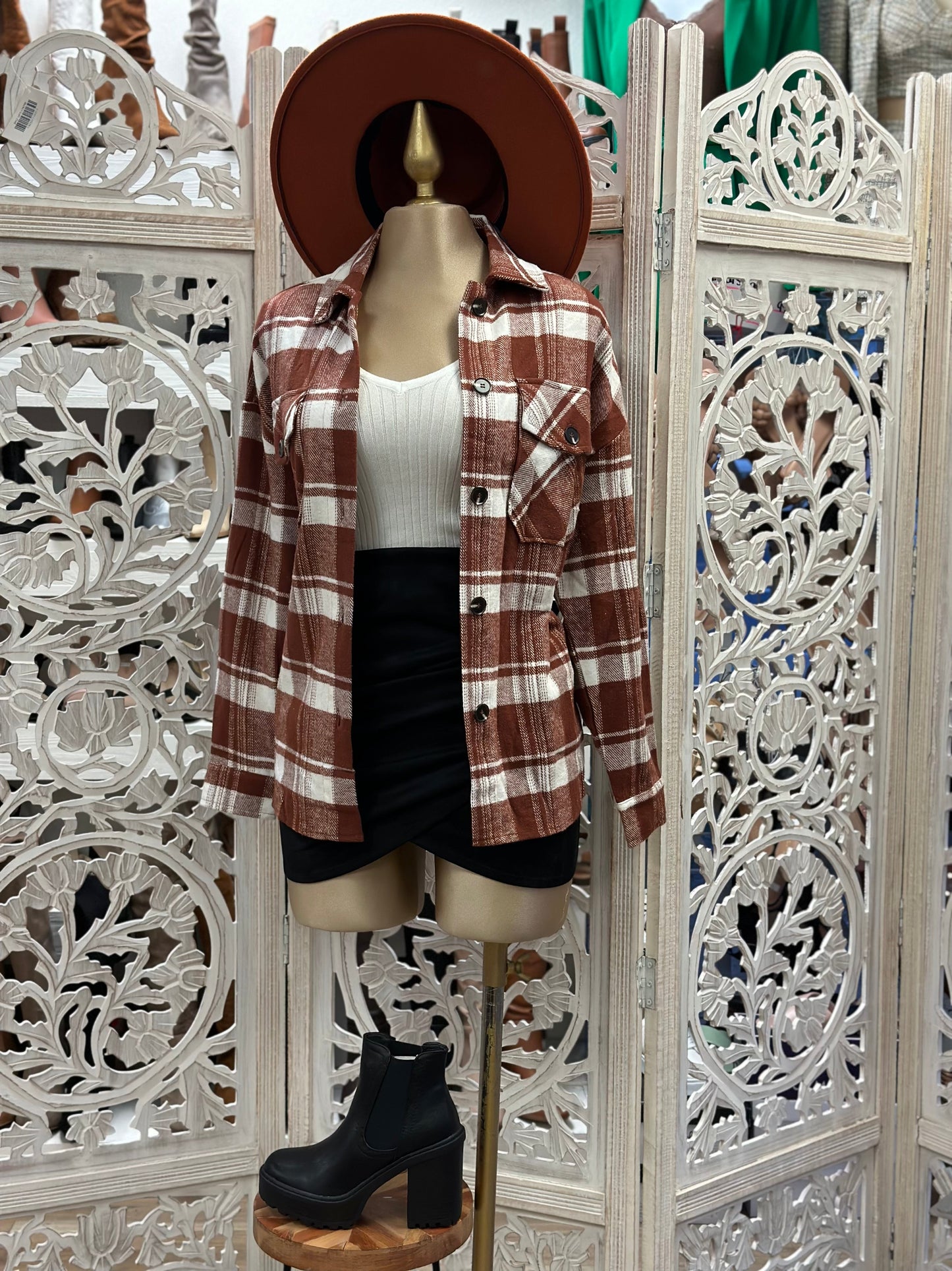 Rust Plaid Jacket