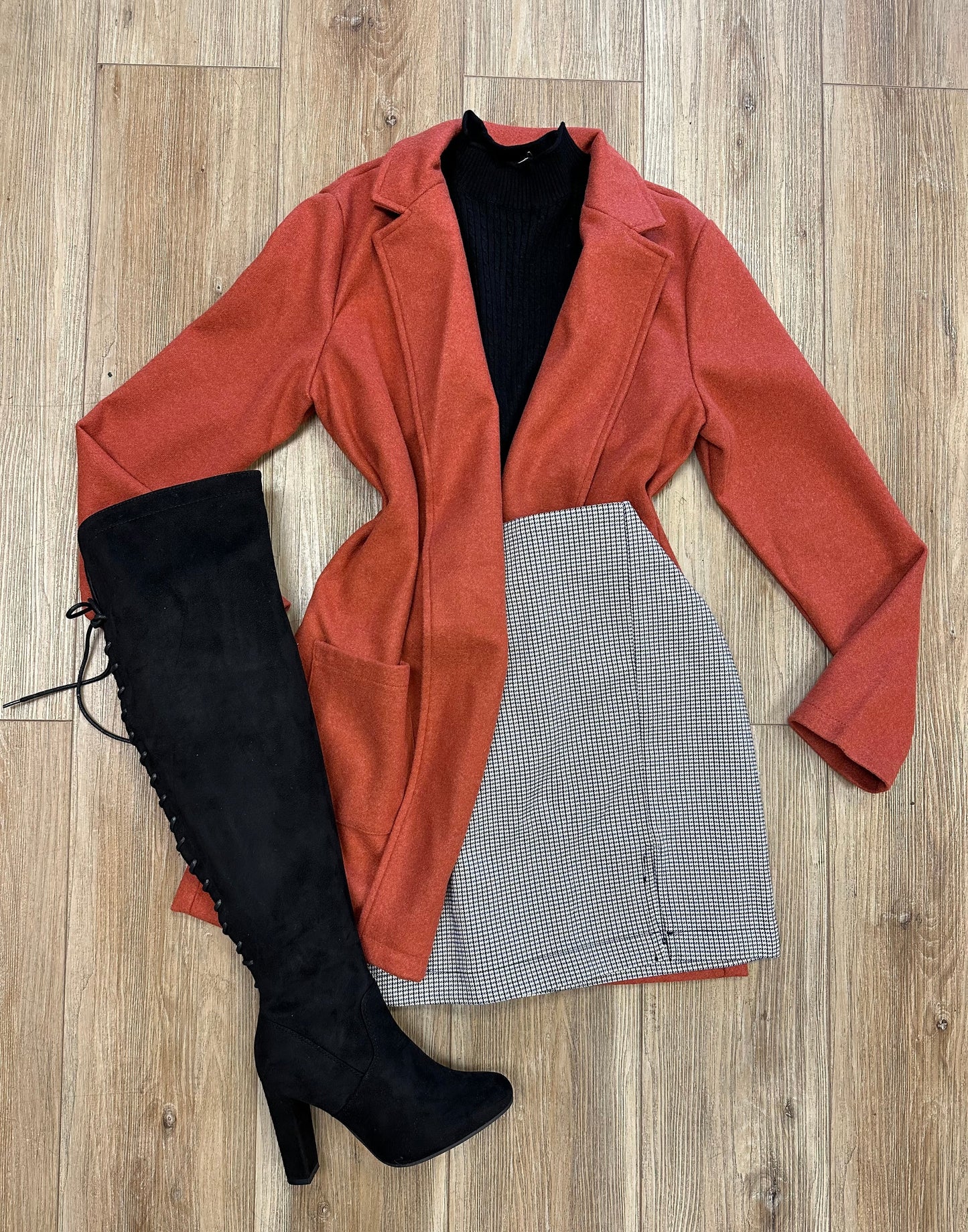 Rust Midi Coat