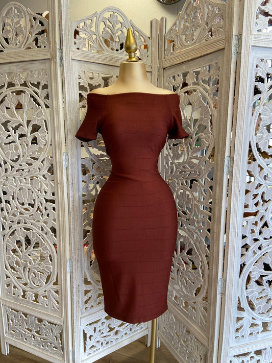 Brown Bandage Dress