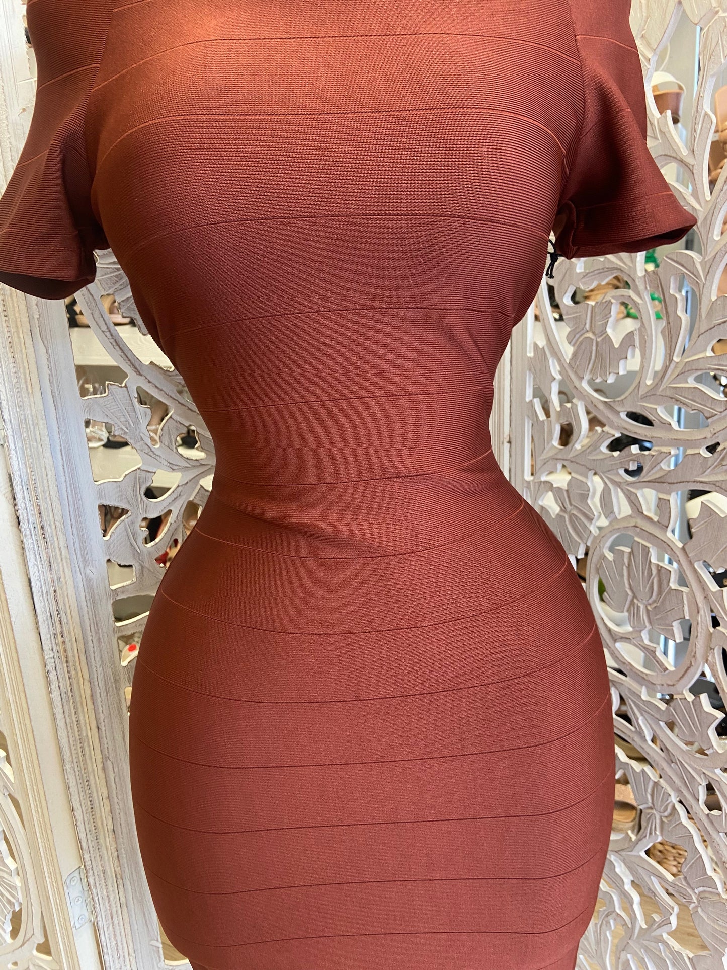 Brown Bandage Dress