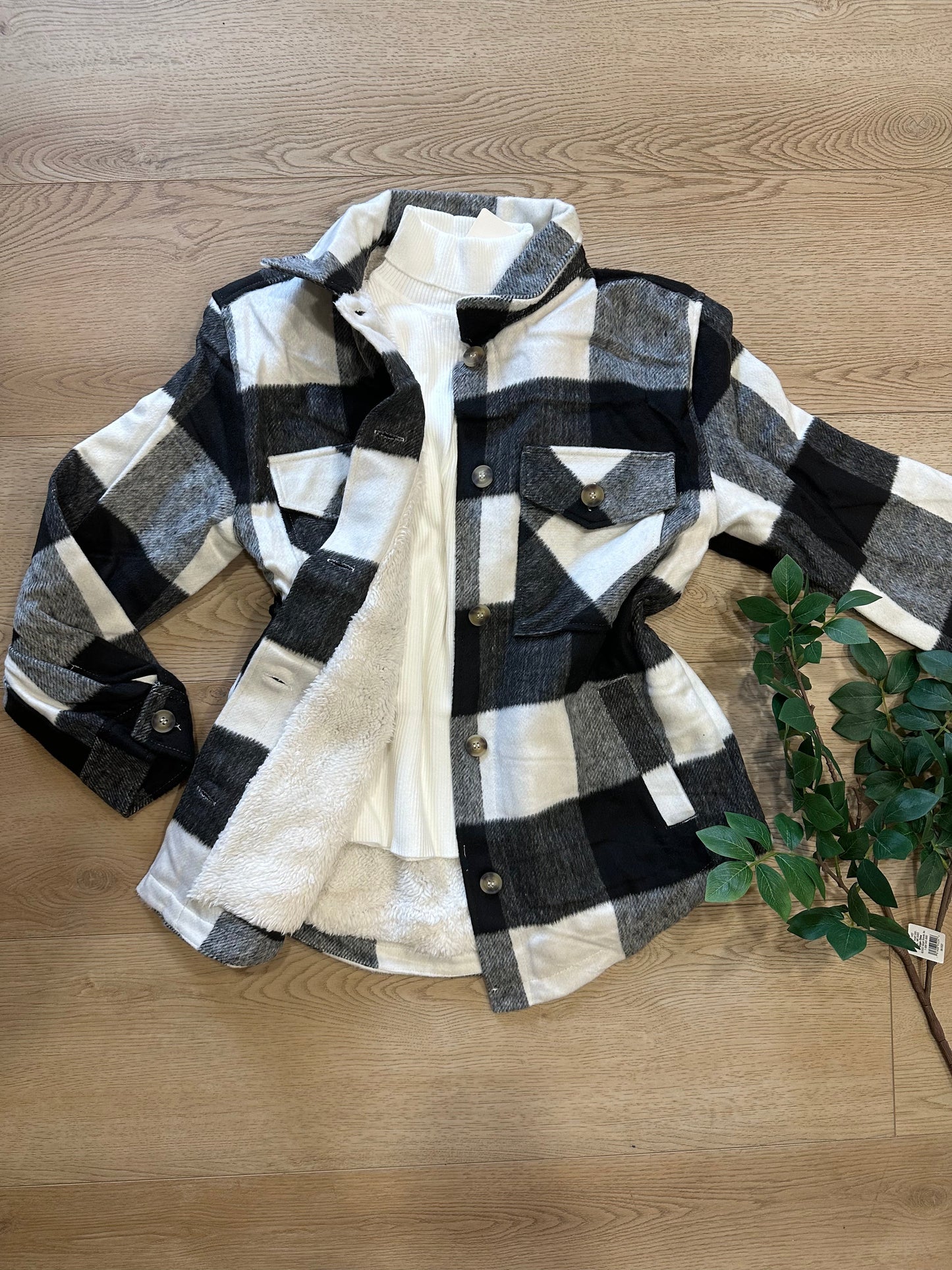 Black and White Fuzzy Flannel