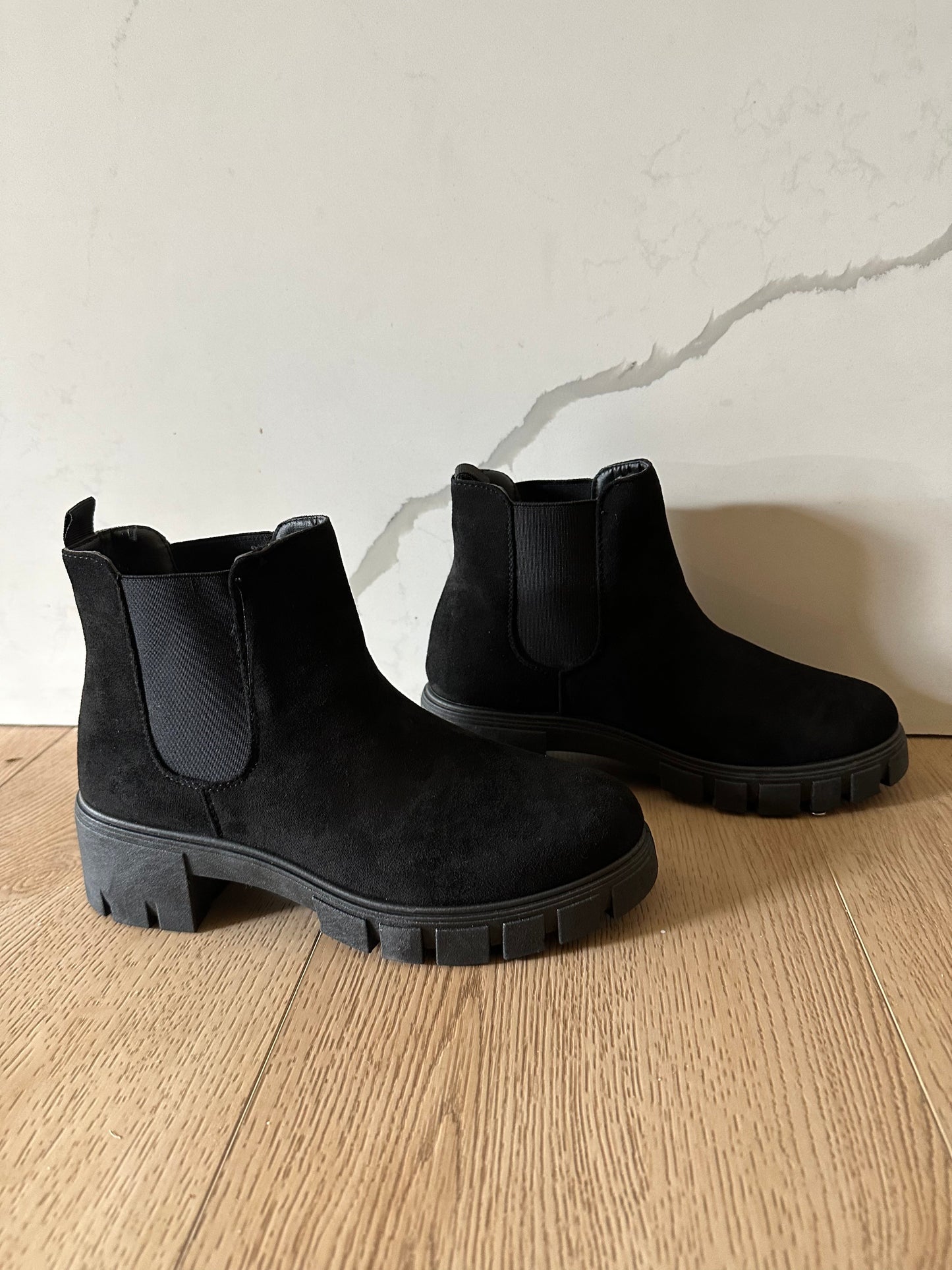 Suede Black Mini Boots