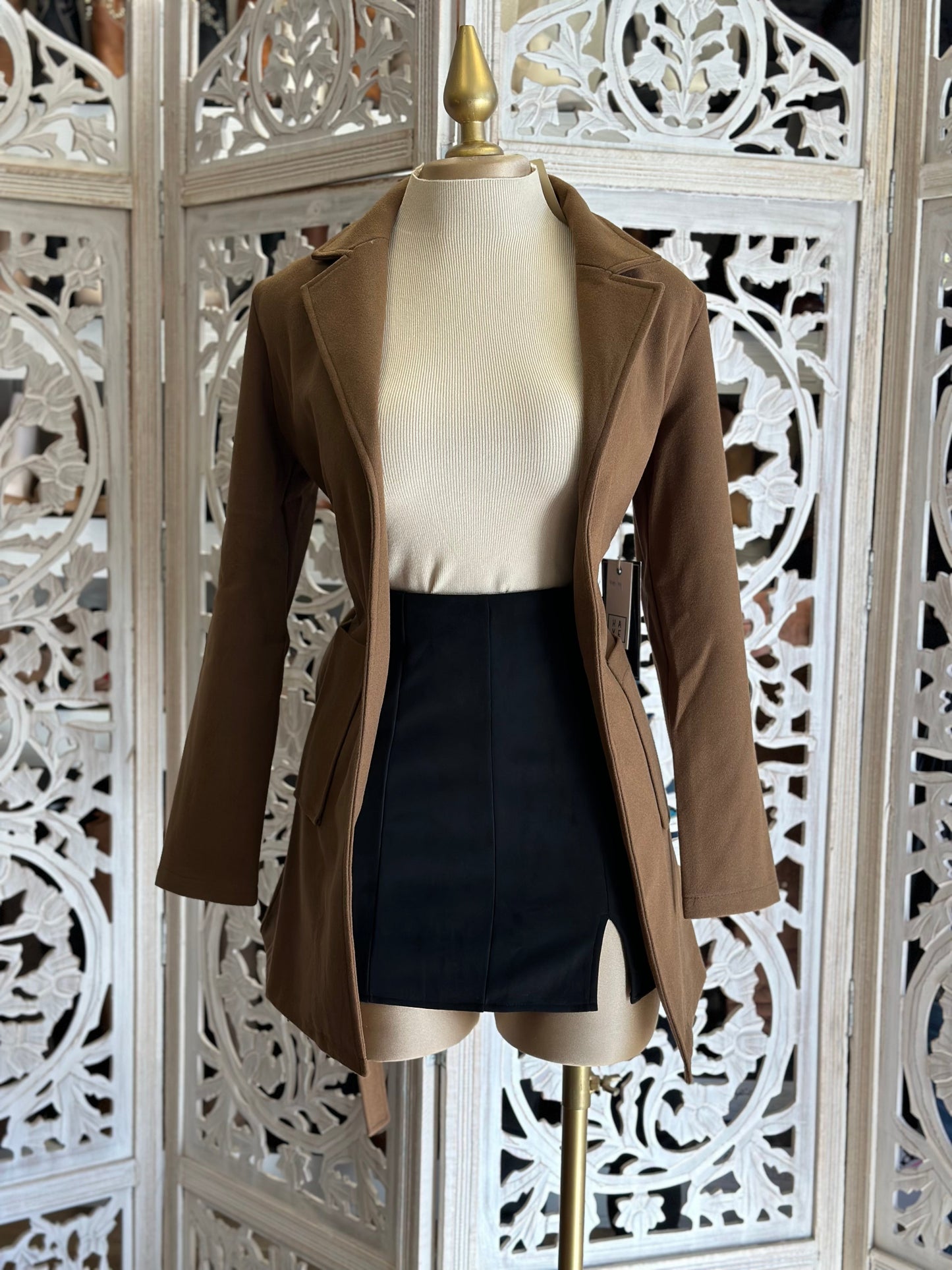 Brown Blazer Coat is