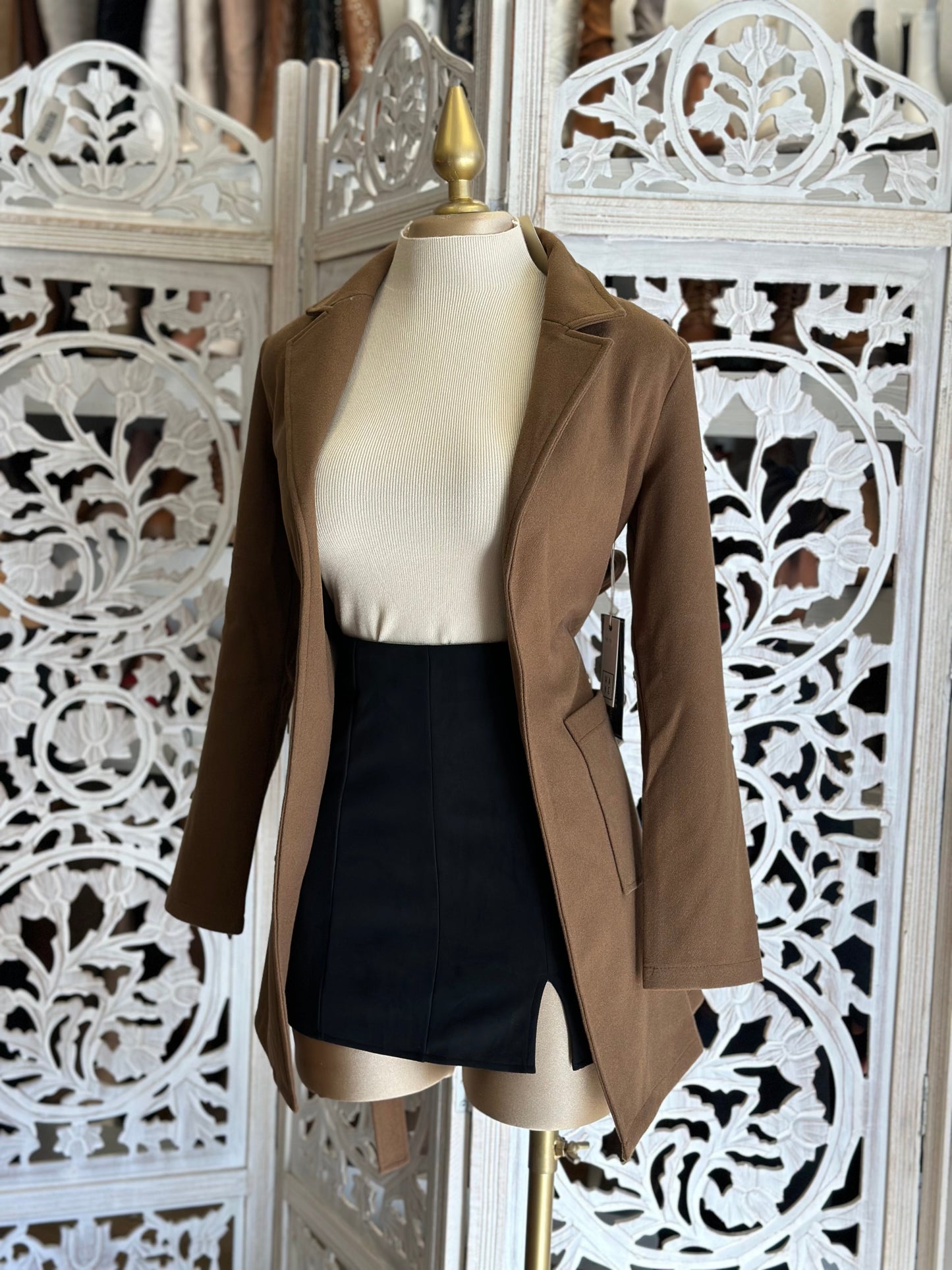 Brown Blazer Coat is