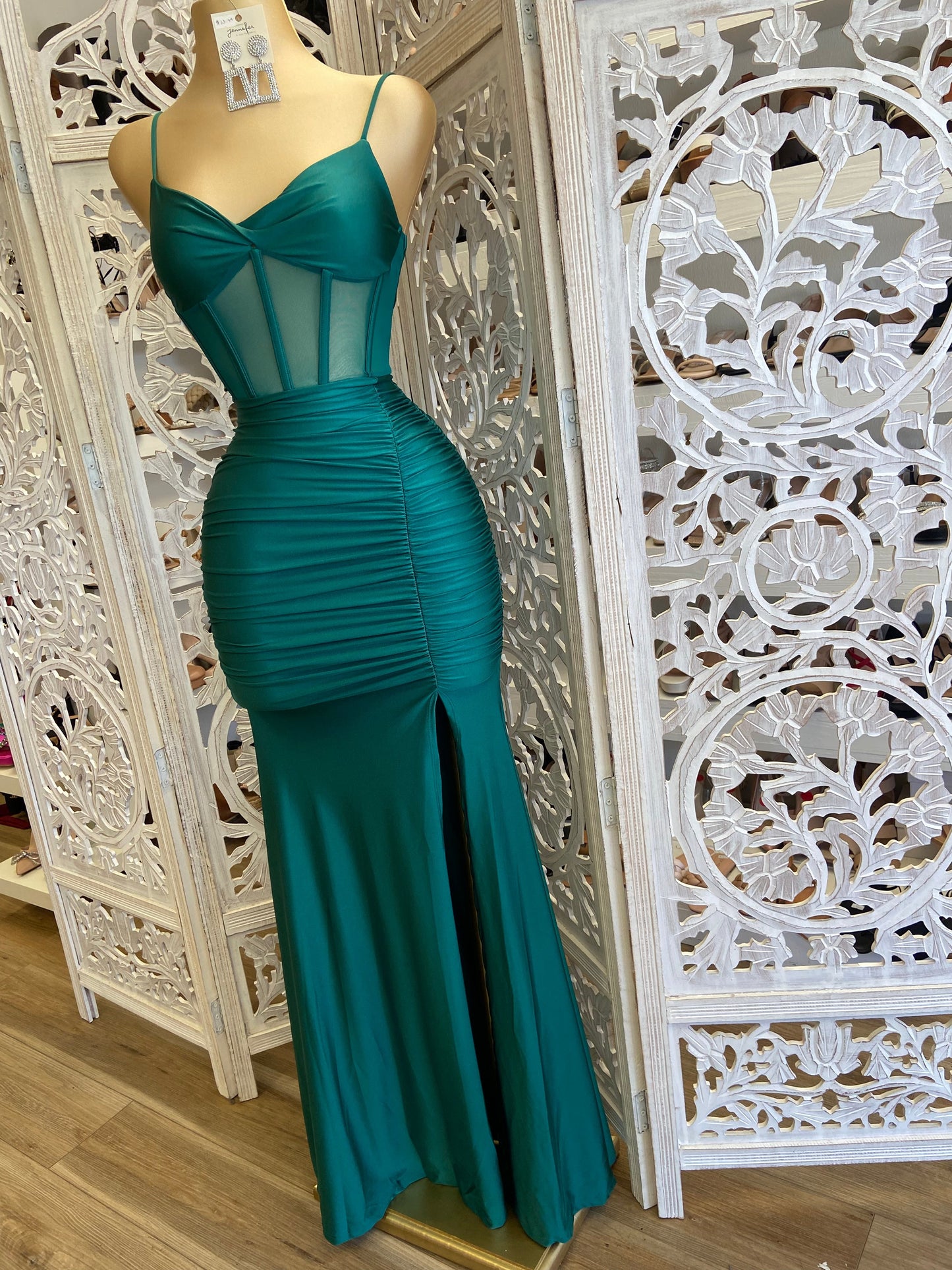 Green Mermaid Formal Dress