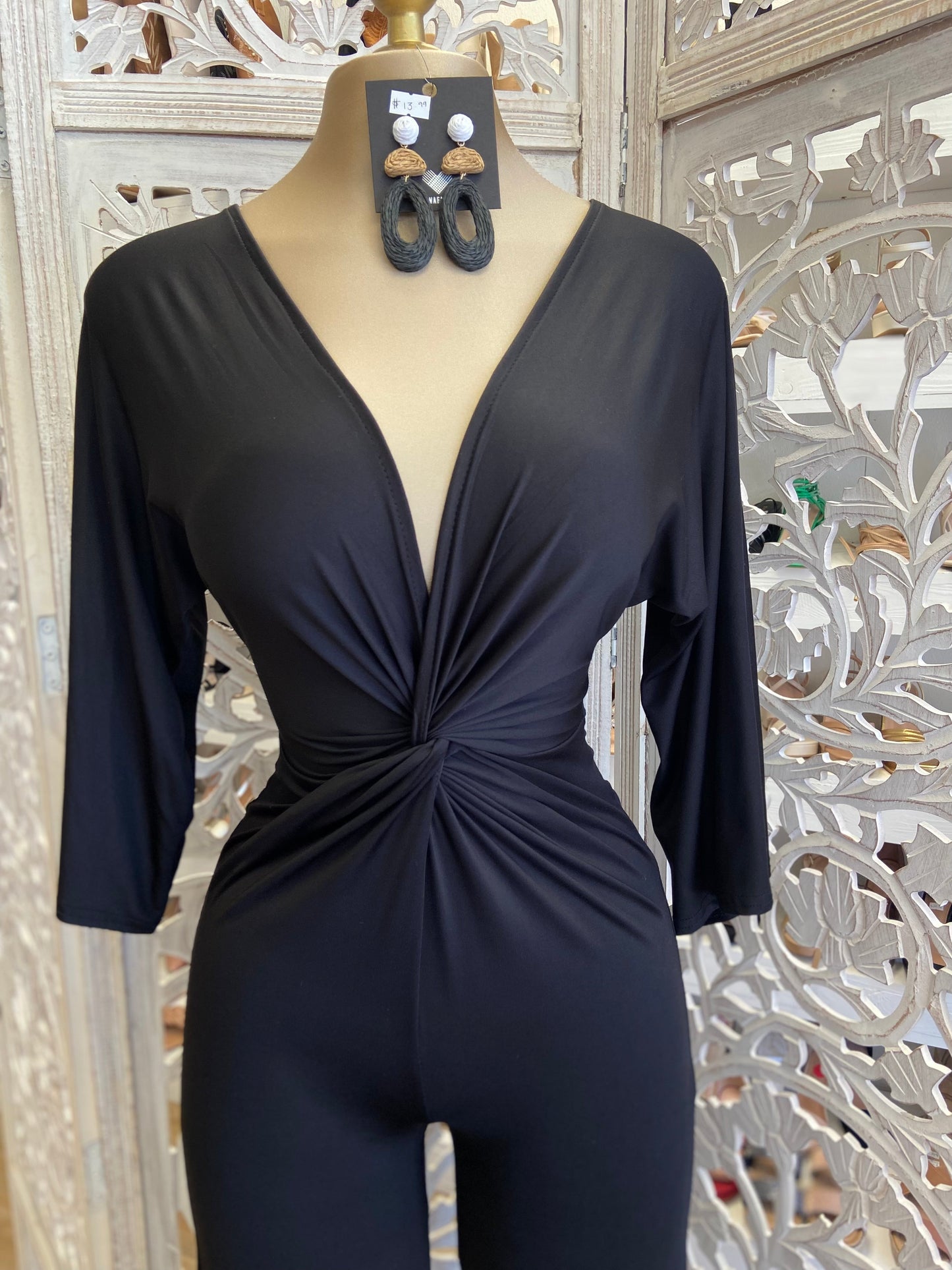 Black Knotted Jumpsuit