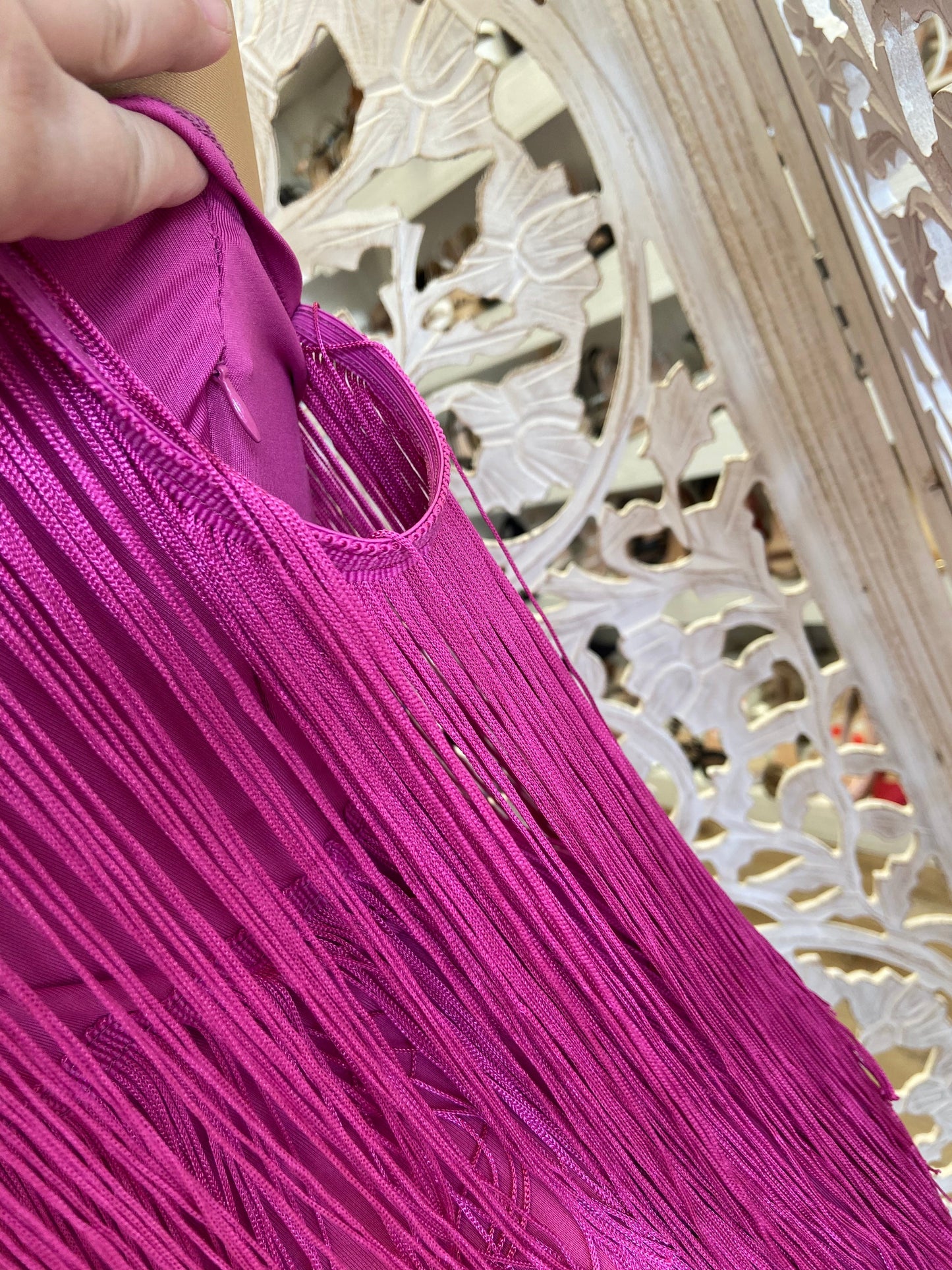 Magenta Fringe Dress