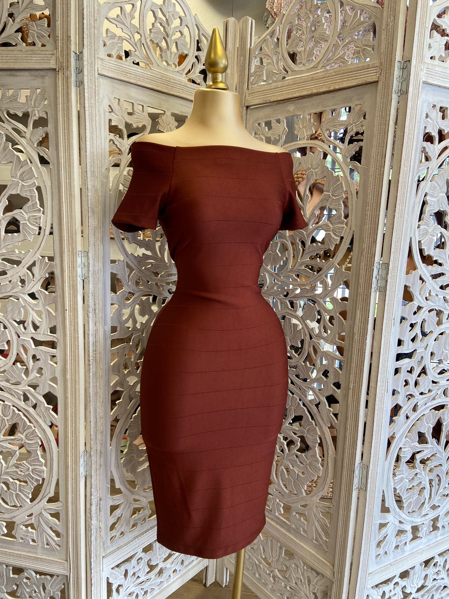 Brown Bandage Dress