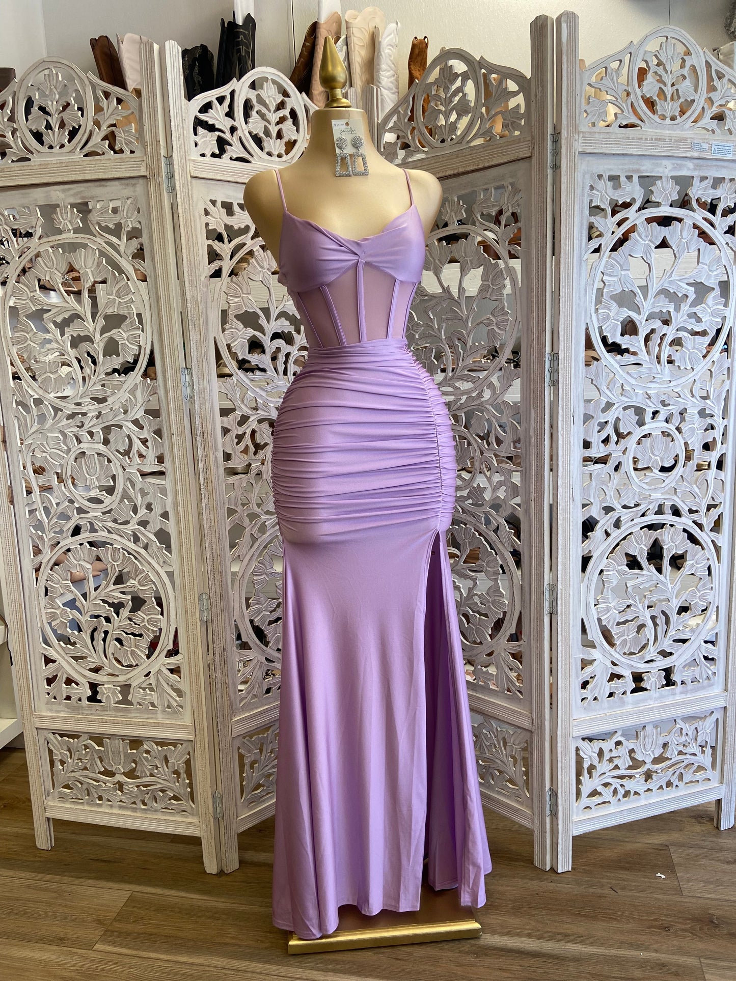 Lavender Mermaid Formal Dress