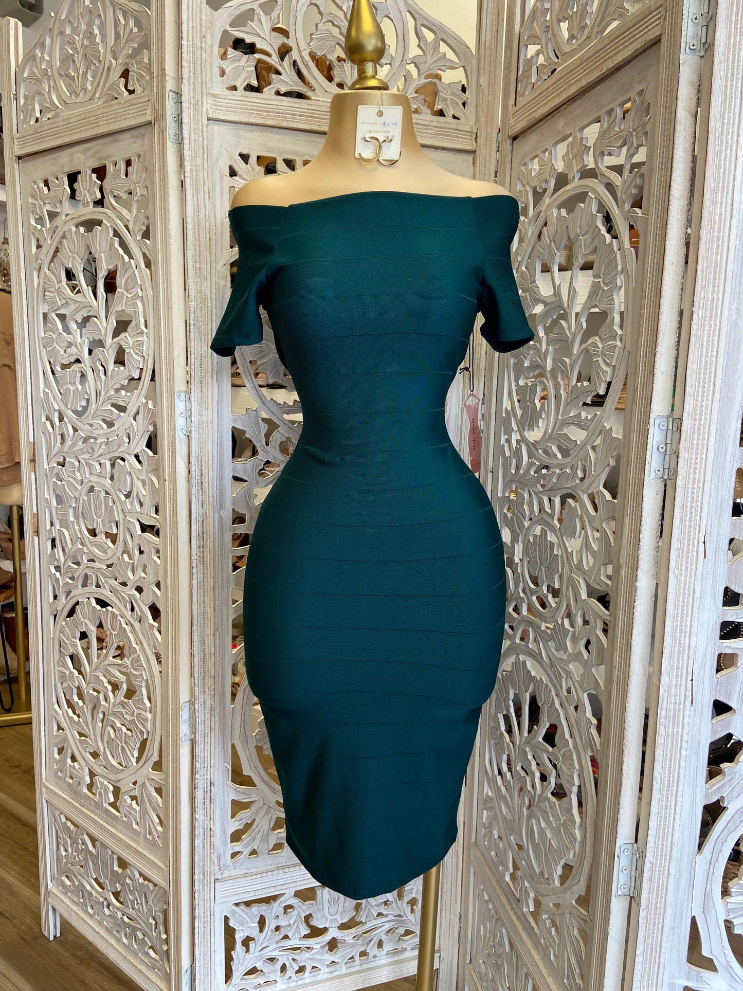 Emeald Green Bandage Dress