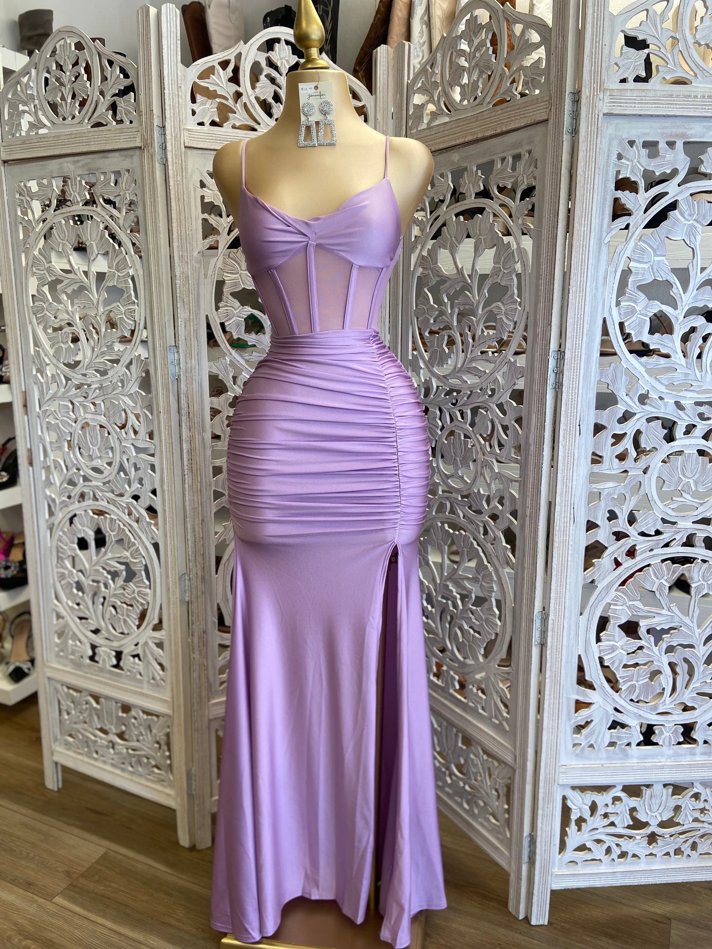 Lavender Mermaid Formal Dress