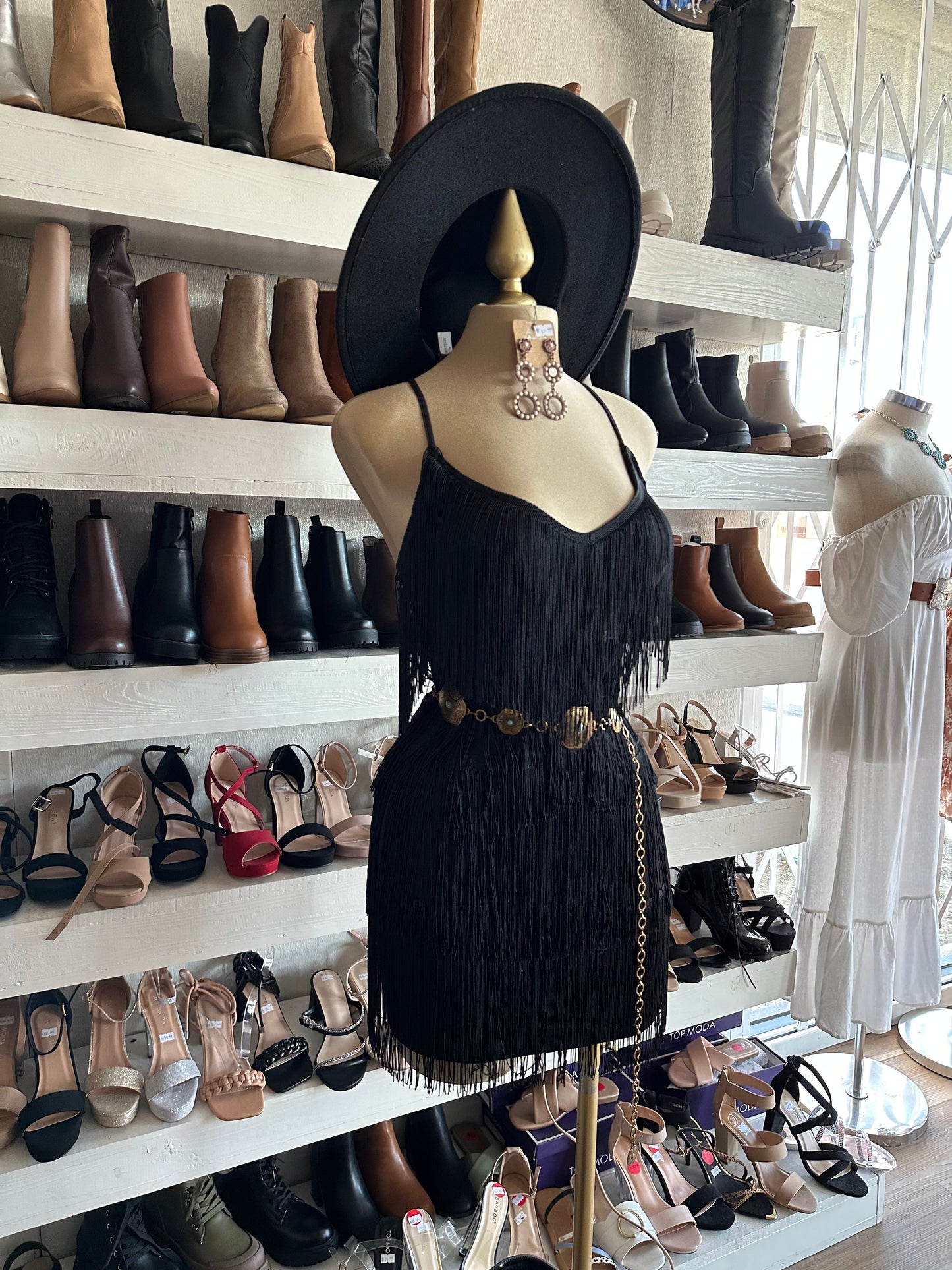 Black Fringe Dress