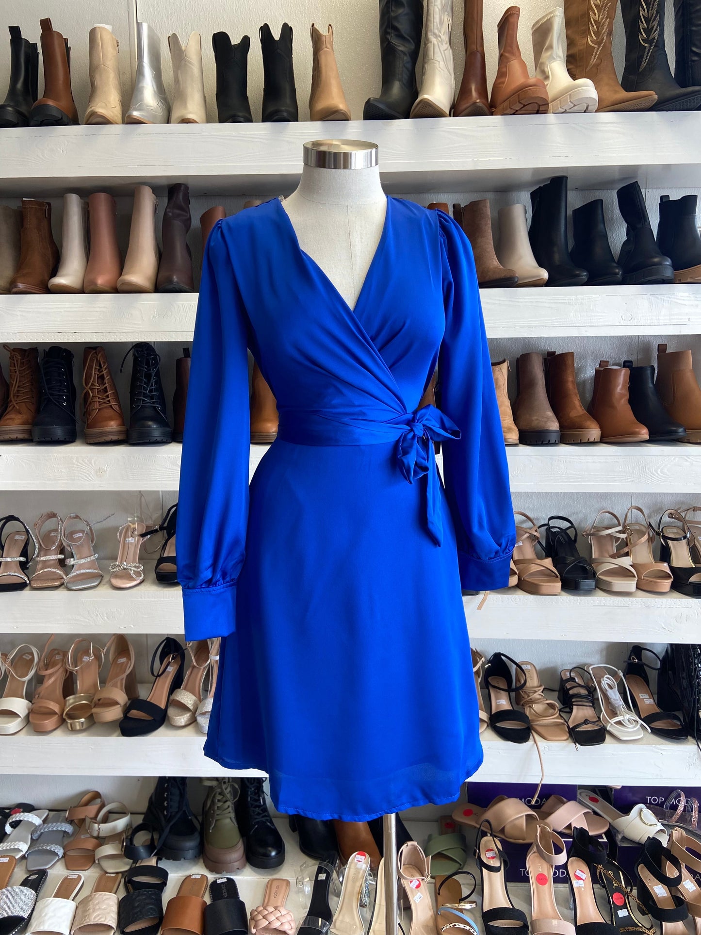 Blue Wrapped Dress