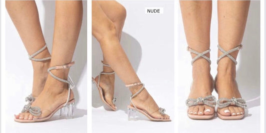 Clear bow heels