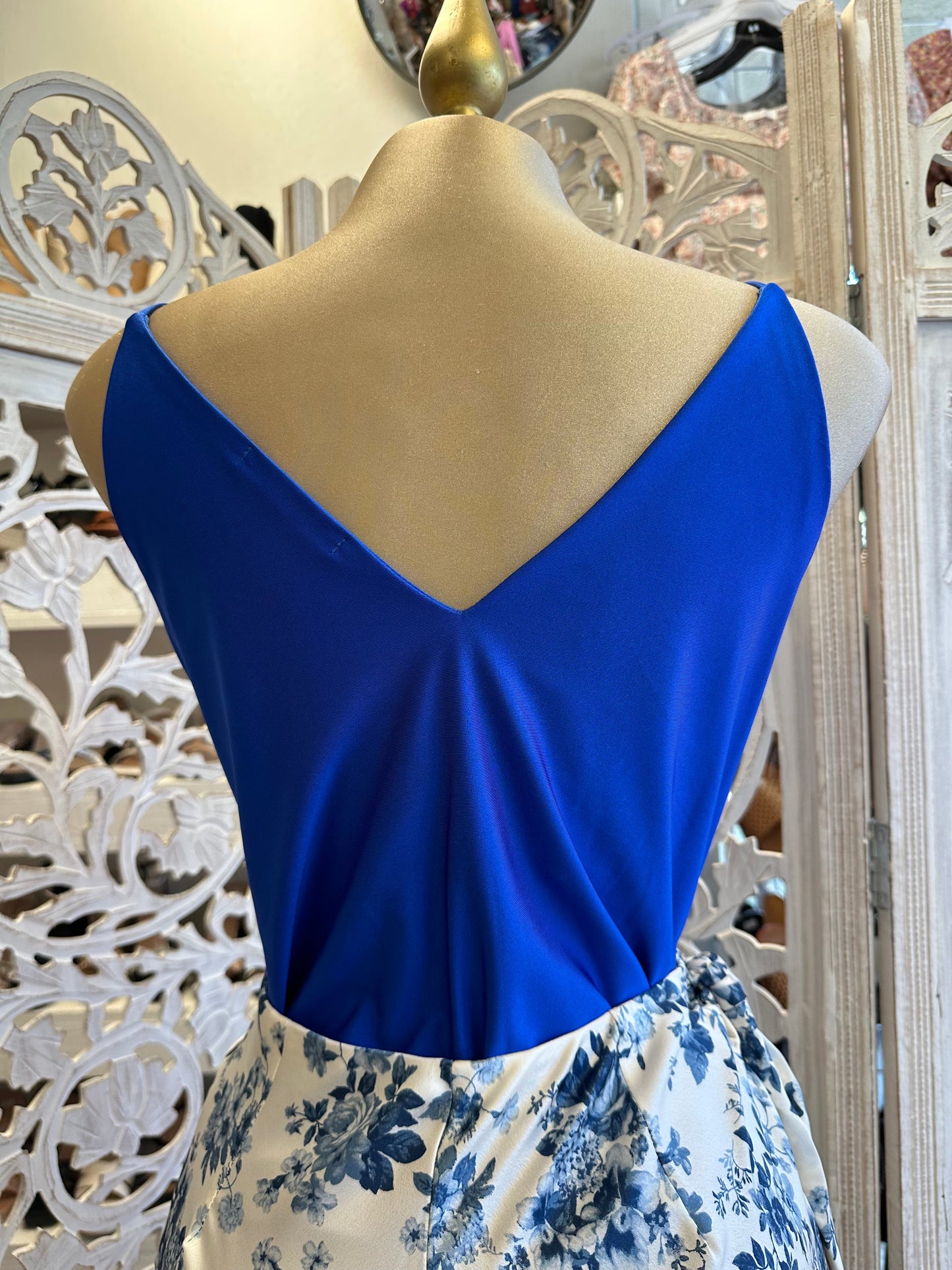 Royal Blue Cowl Neck Blouse