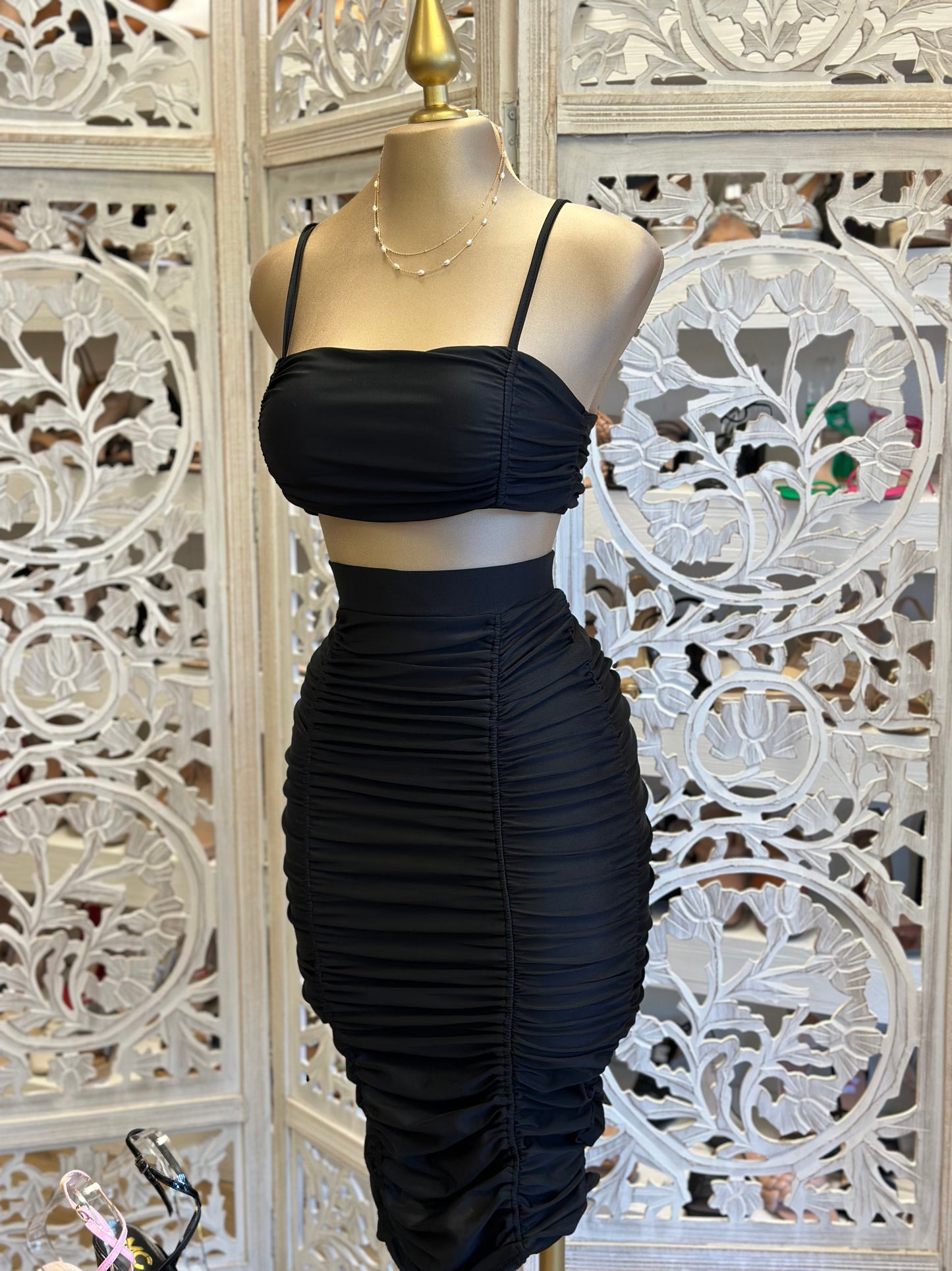 Black Ruched Set