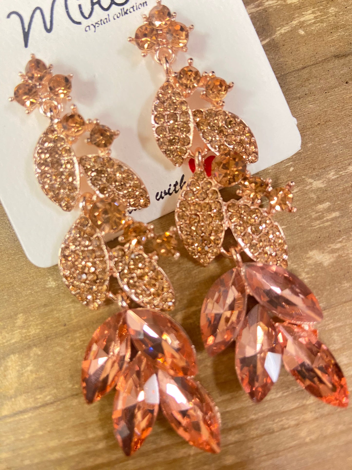 Rhinestone Vine Earrings