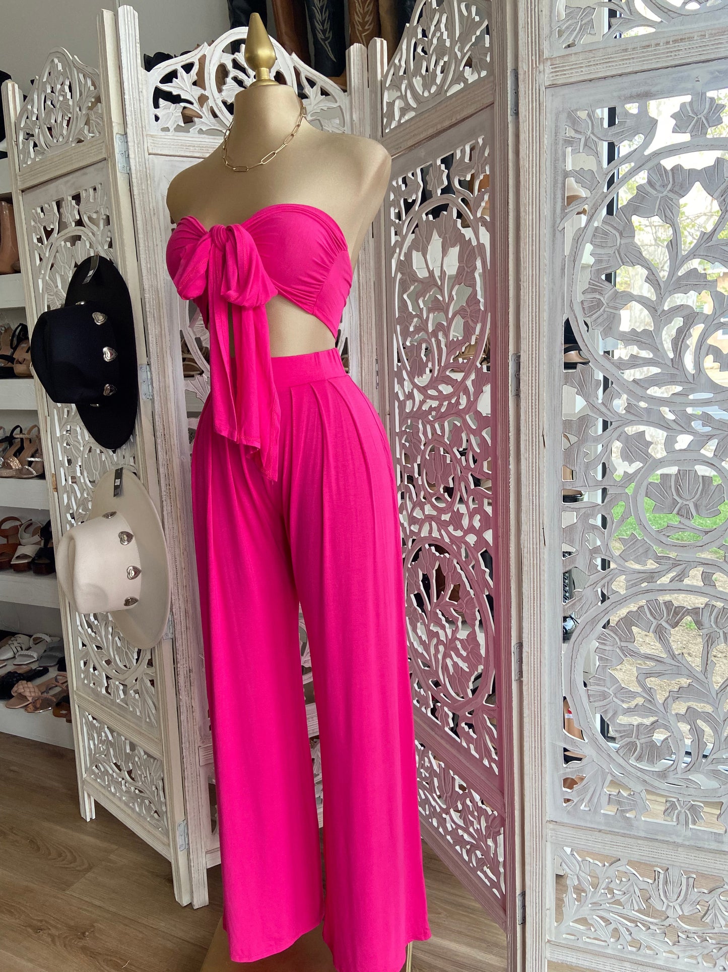 Tie Front Two Piece Set