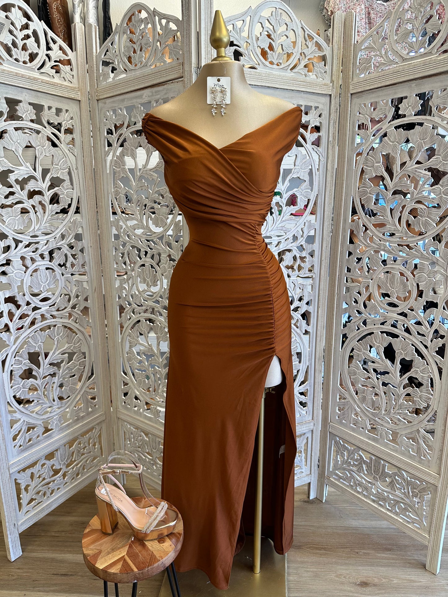 Copper Wrapped Formal Dress