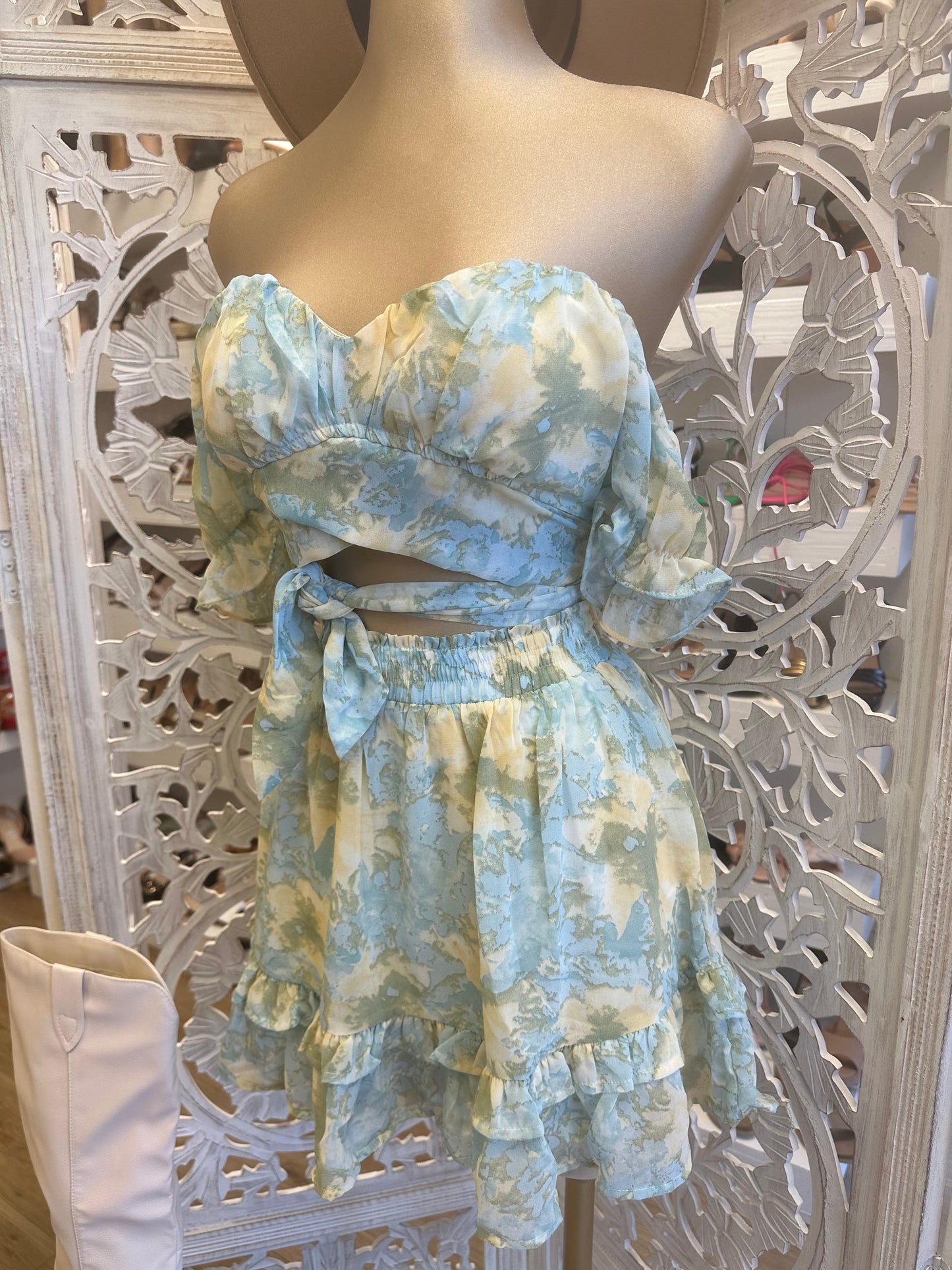 Blue Mint Floral Set