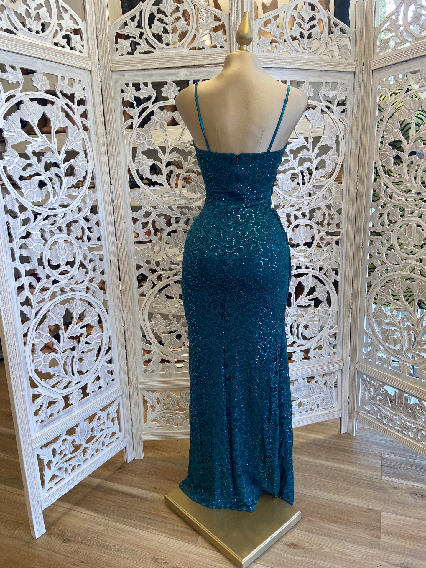 Sequin Green Formal Dress