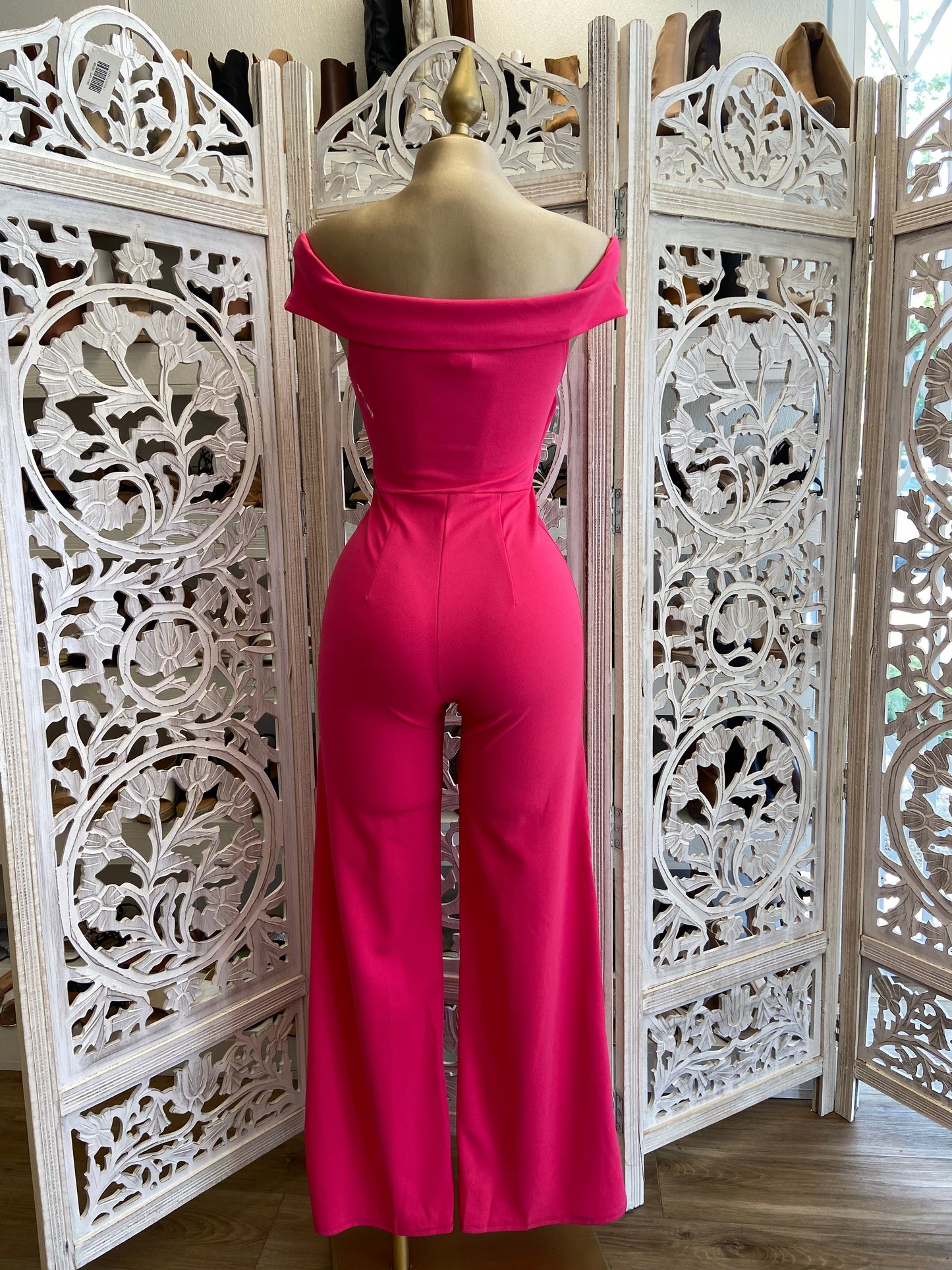 Wide Leg Off Shoulder Jumpsuit