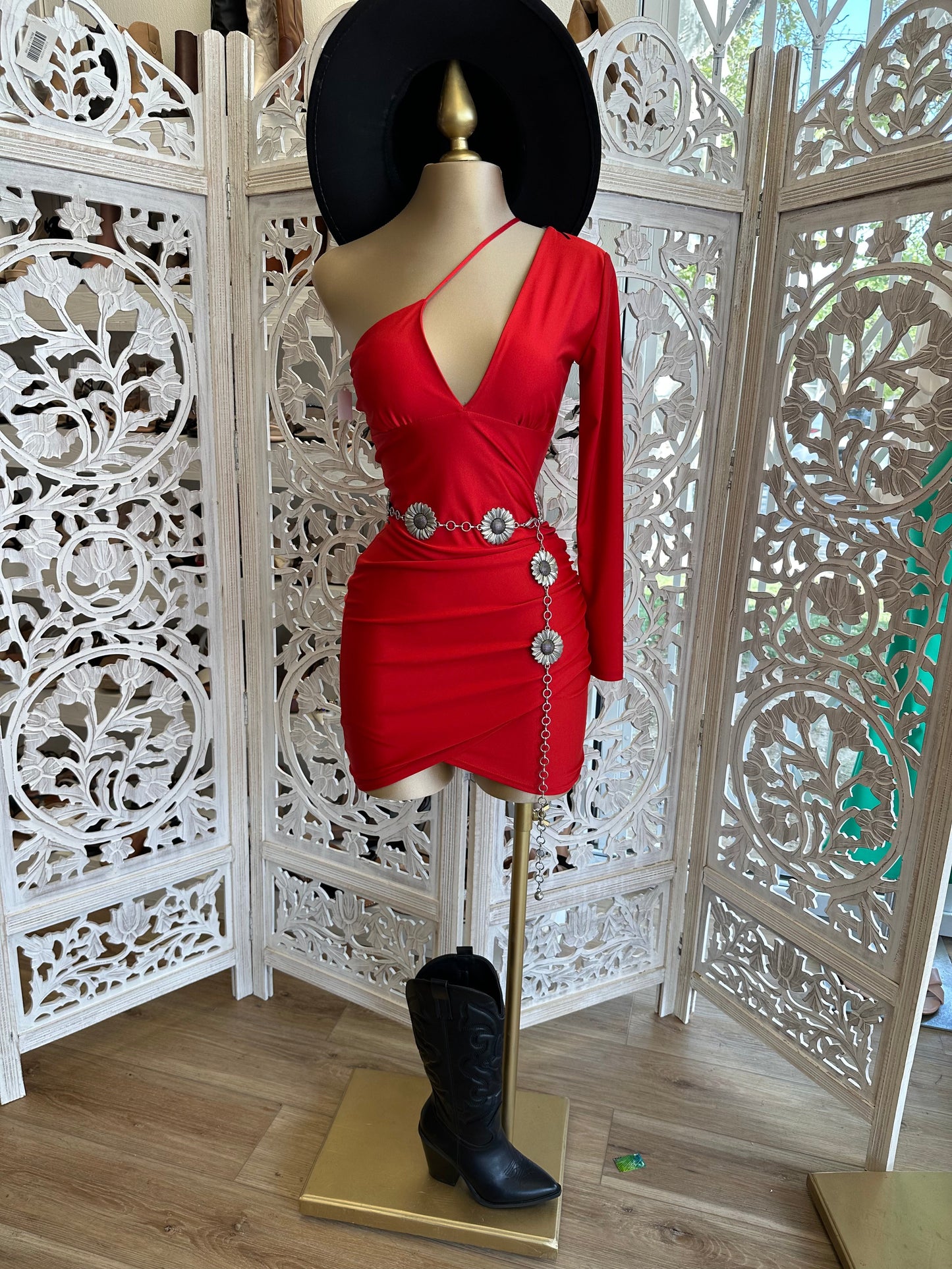 Red Cutout Mini Dress