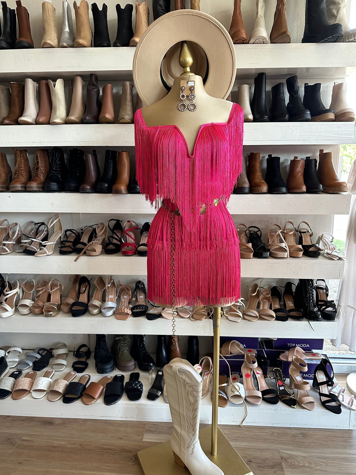 Pink Fringe Dress