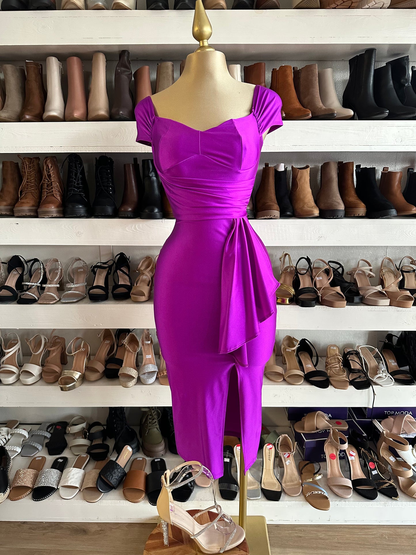 Ruffle Magenta Dress