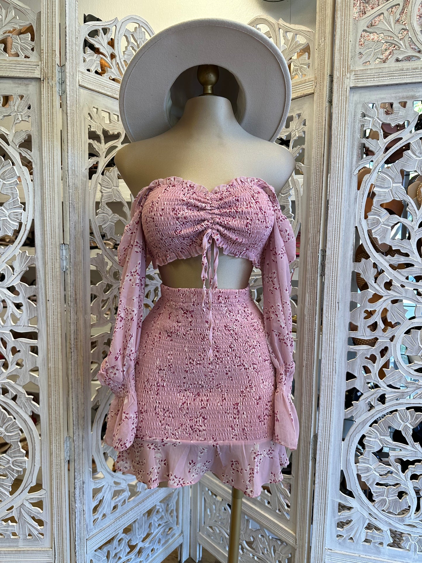 Pink Smocked Set